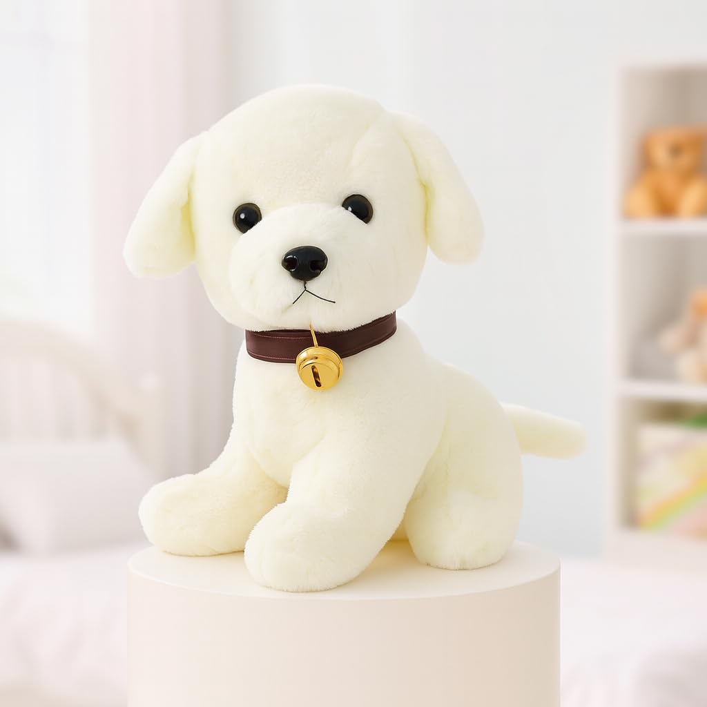Babique Dog Plush Soft Toy Cute Kids Animal Home Decor Boys/Girls/Baby (25 cm, White) image 2
