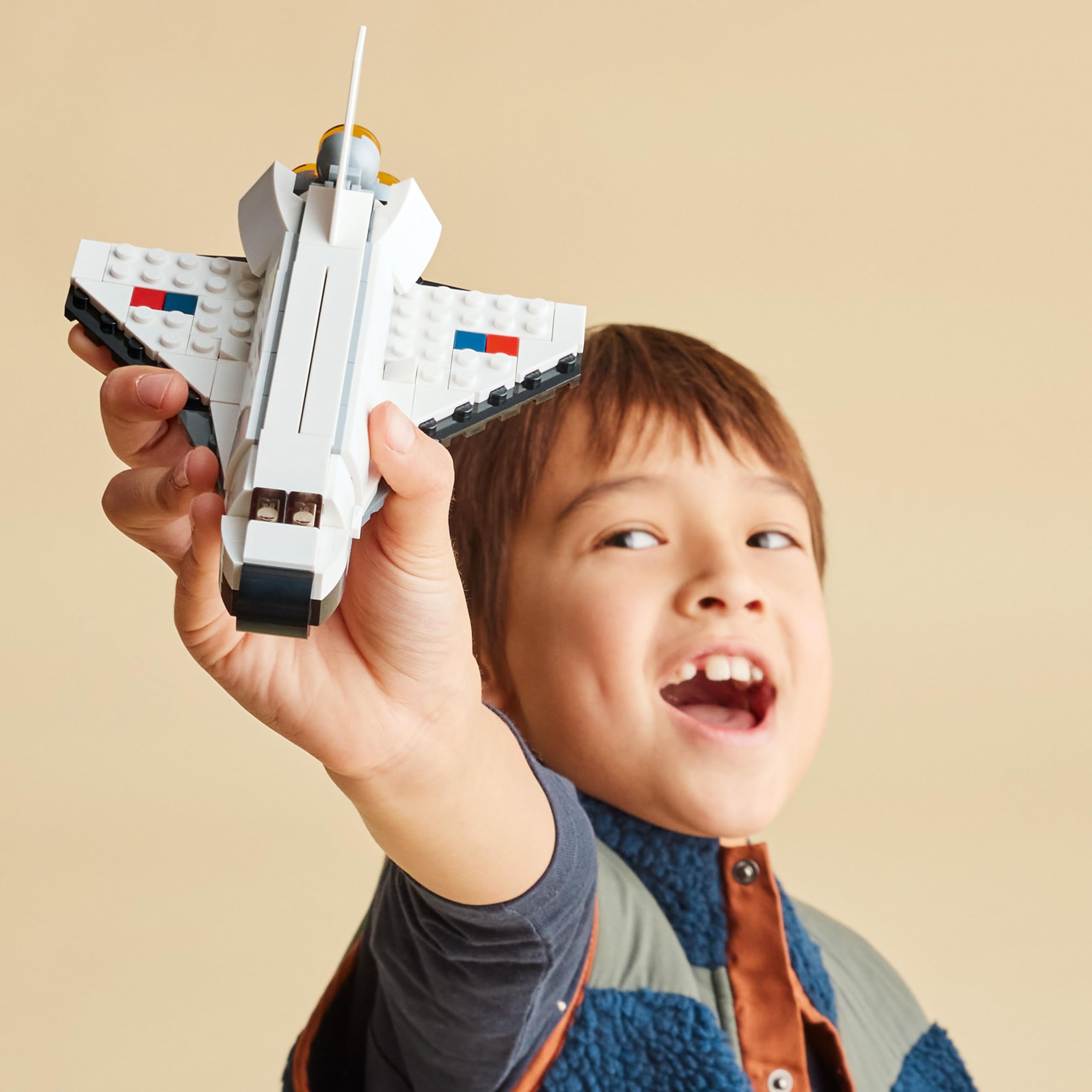 LEGO Creator Space Shuttle 31134 Building Toy Set with Astronaut and Spaceship Models for Kids Aged 6+ image 3