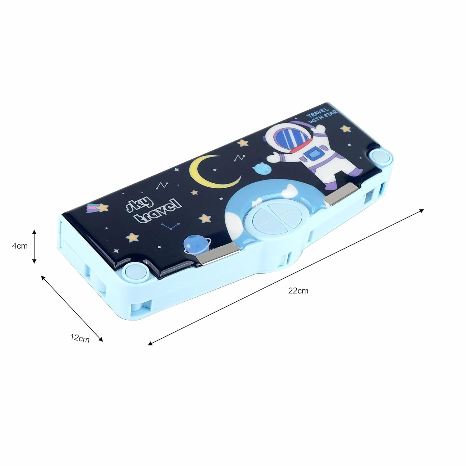 Multi Functional Pencil Box for Kids, Space Pencil Box for Boy, Kids Pencil Box for Boy & Girls, Magnetic Pencil Box for Boys, Space Theme Return Gifts for Kids image 5