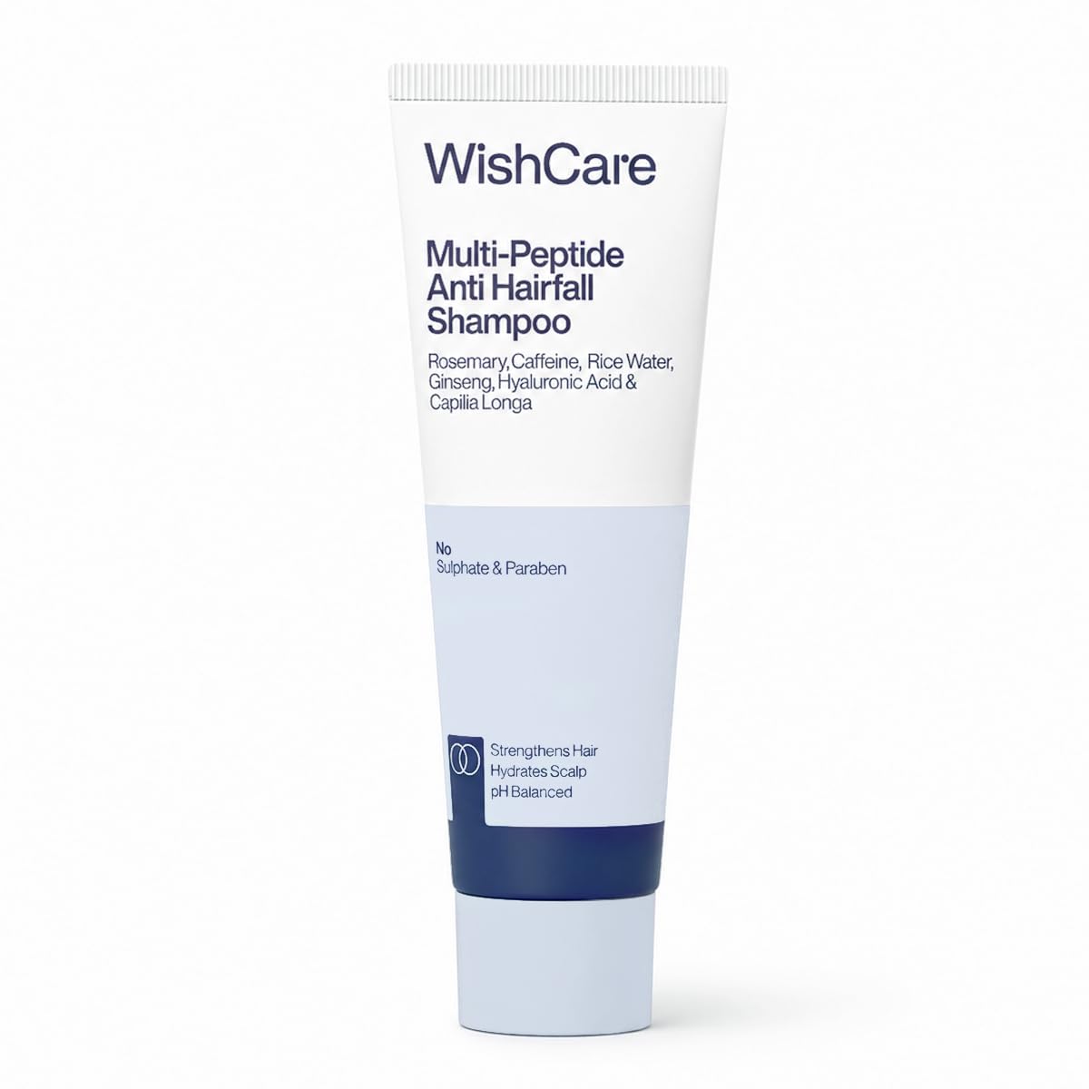 WishCare Multi Peptide Anti Hairfall Shampoo - Rice Water, Rosemary, Capilia Longa, HA & Caffeine 20ml
