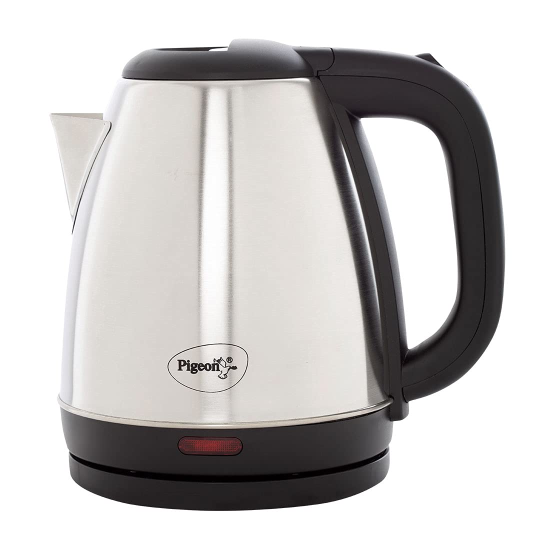 Pigeon Amaze Plus Electric Kettle 1.5 L, 1300 Watt, Stainless Steel Body with Auto Shut-off Feature Used for Boiling Water - (Silver)