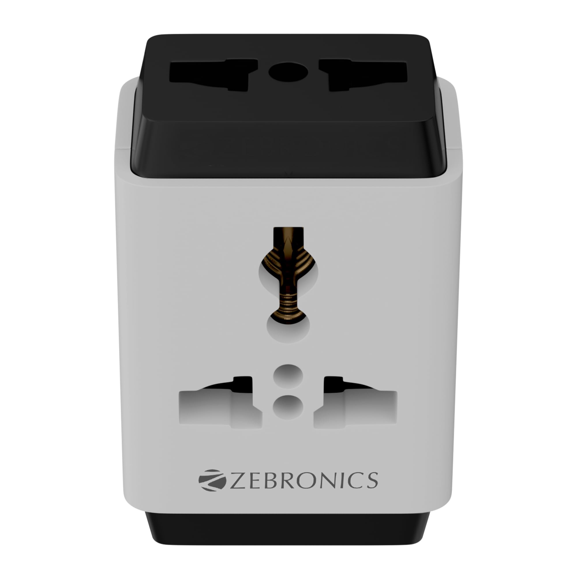 Zebronics 3 Pin Multiplug Travel Adapter With Universal Socket | 1440 Watts | 6 Amps | Compact & Durable Converter Plug for Travel, Home & Office Use (Power Plug 31)