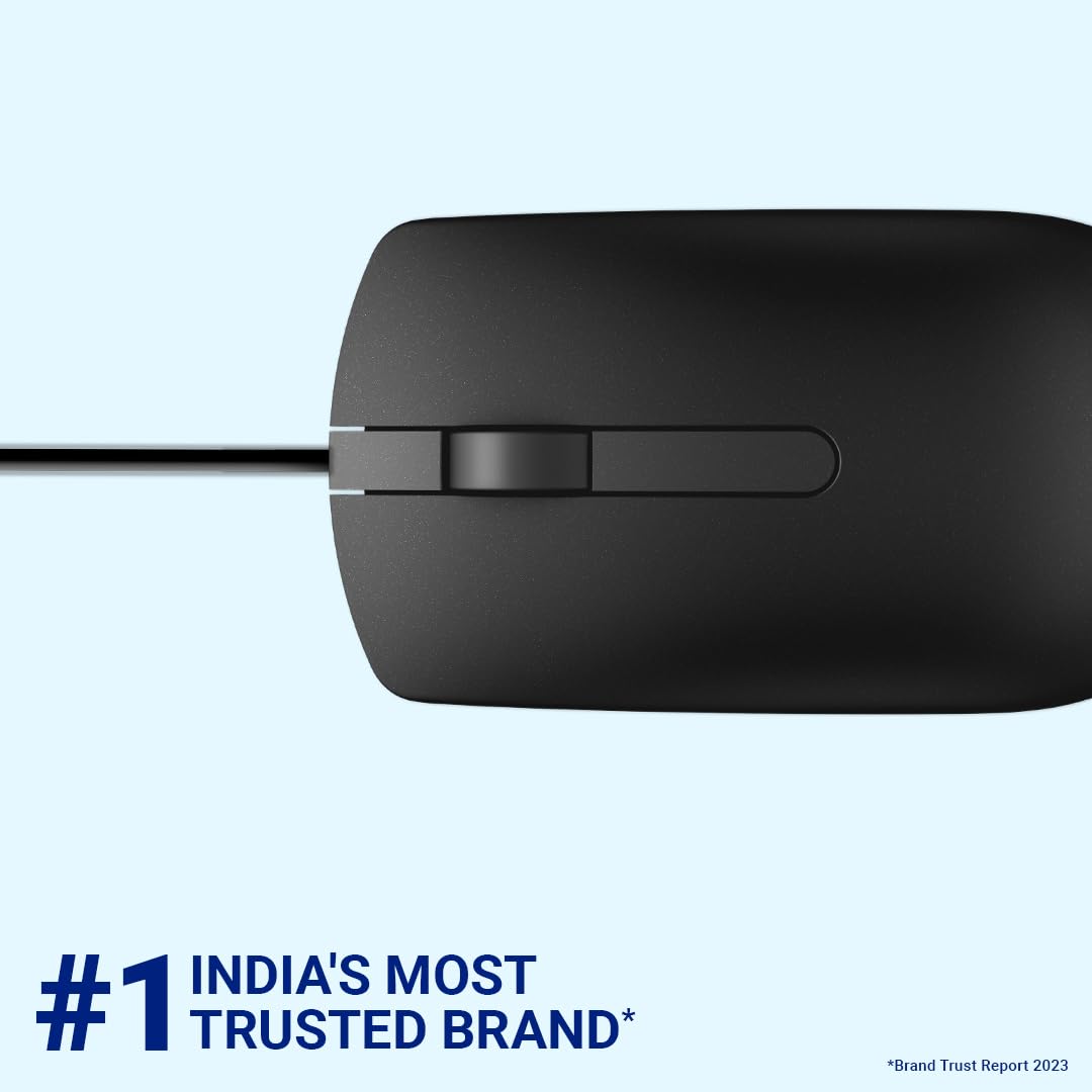 Dell MS116 Wired Mouse, 1000 DPI, Scrolling Wheel, 2 Buttons, 1 x USB, Optical LED Tracking, Plug and Play, Scrolling Wheel, Black image 5