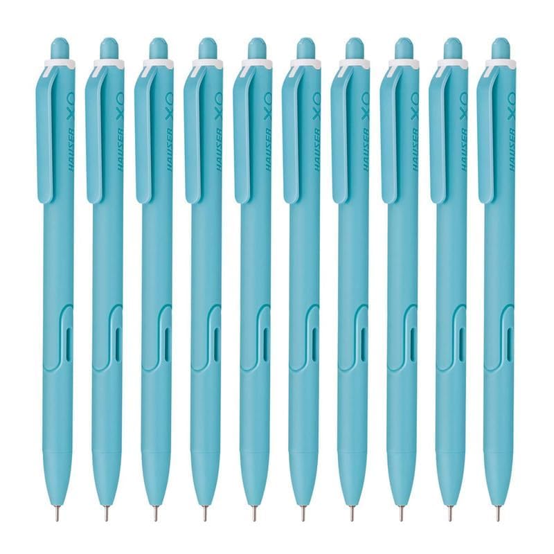 Hauser XO RT Retractable Ball Pen | Sleek Body & Minimalistic Design | Matt Finish & Solid Body Type | Low Viscosity Ink With Ultra Durable Tip | Blue Ink, Set Of 10 image 5