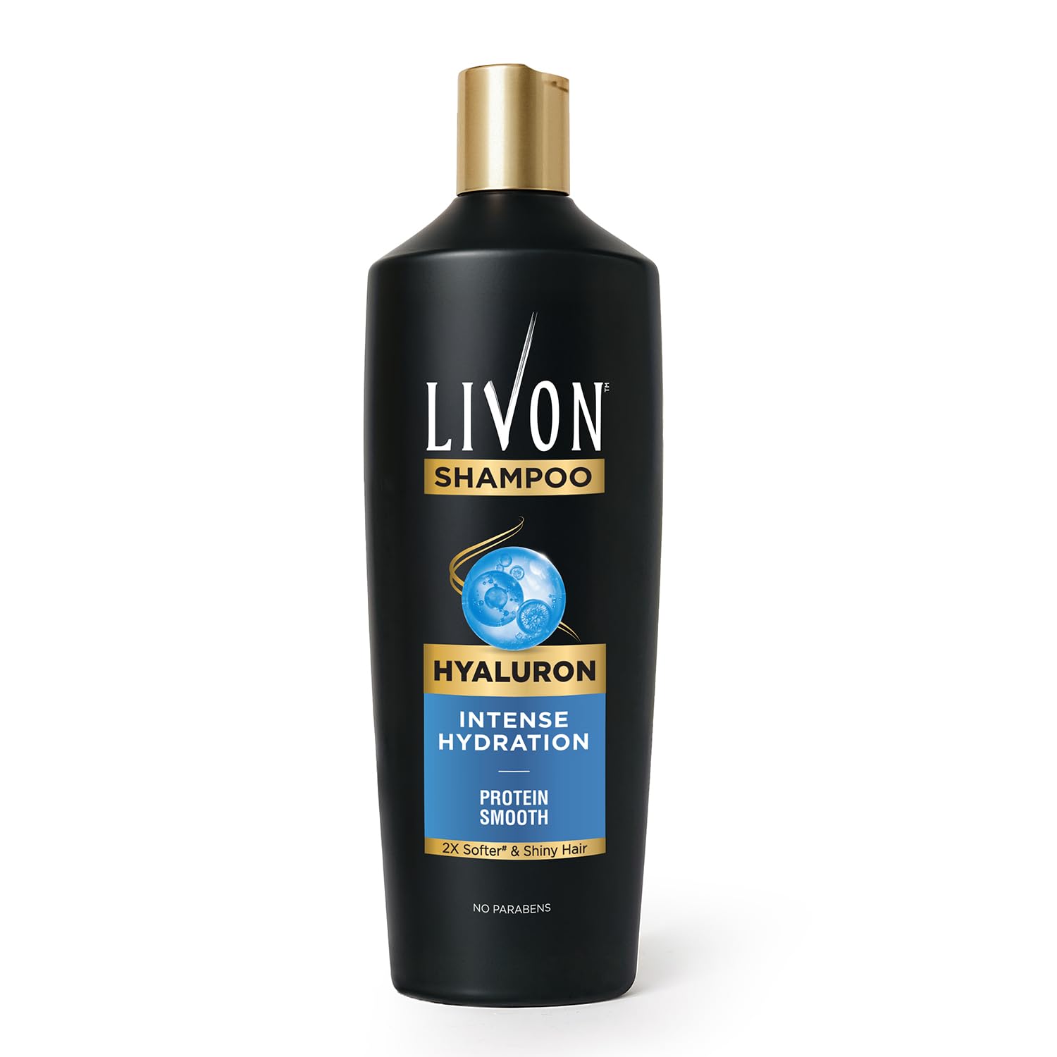 Livon Hyaluron Shampoo for Women & Men | Hydrates Dry & Dull Hair | 2x Soft & Shiny Hair | No Parabens | 340ml