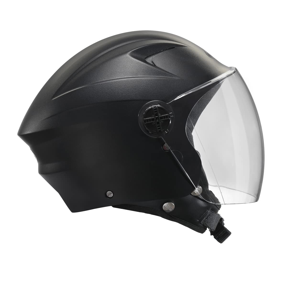 STUDDS RAY ISI Certified Open FACE Helmet for Men and Women with D - Ring Lock (Black-L) image 5