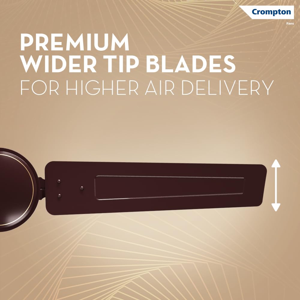 Crompton Surebreeze Sea Sapphira 1200 mm Ceiling Fan for Home | 2026 Model | BEE Star Rated | Energy Efficient | Superior Air Delivery | High Speed | 2 Year Brand Warranty | Lustre Brown image 5