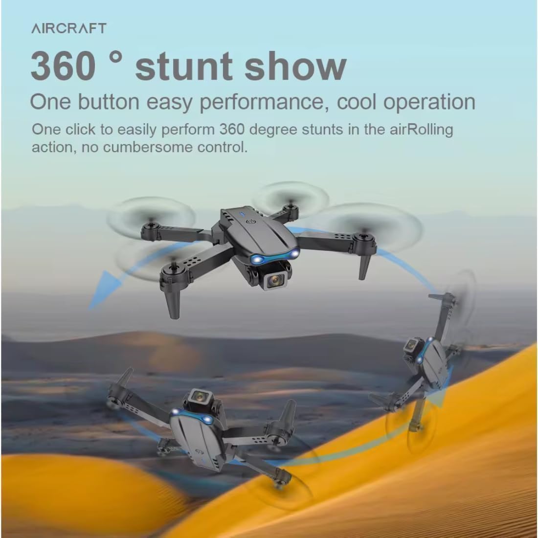 Drone with 4k Camera Foldable 1080P HD Drone with FPV Live Video, Smart Gestures Selfie, Altitude Hold, One Key Take Off/Landing, 3D Flips A1 image 4