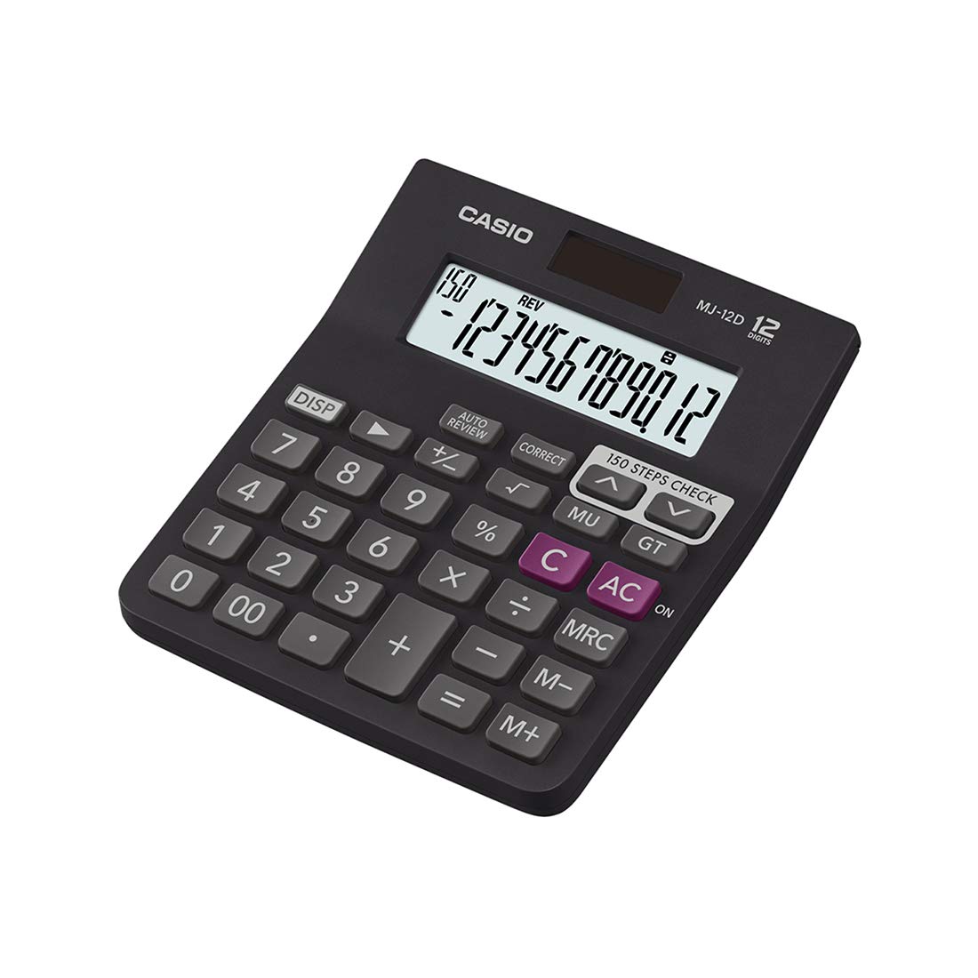 Casio MJ-12D 150 Steps Check and Correct Desktop Financial Calculator, Black