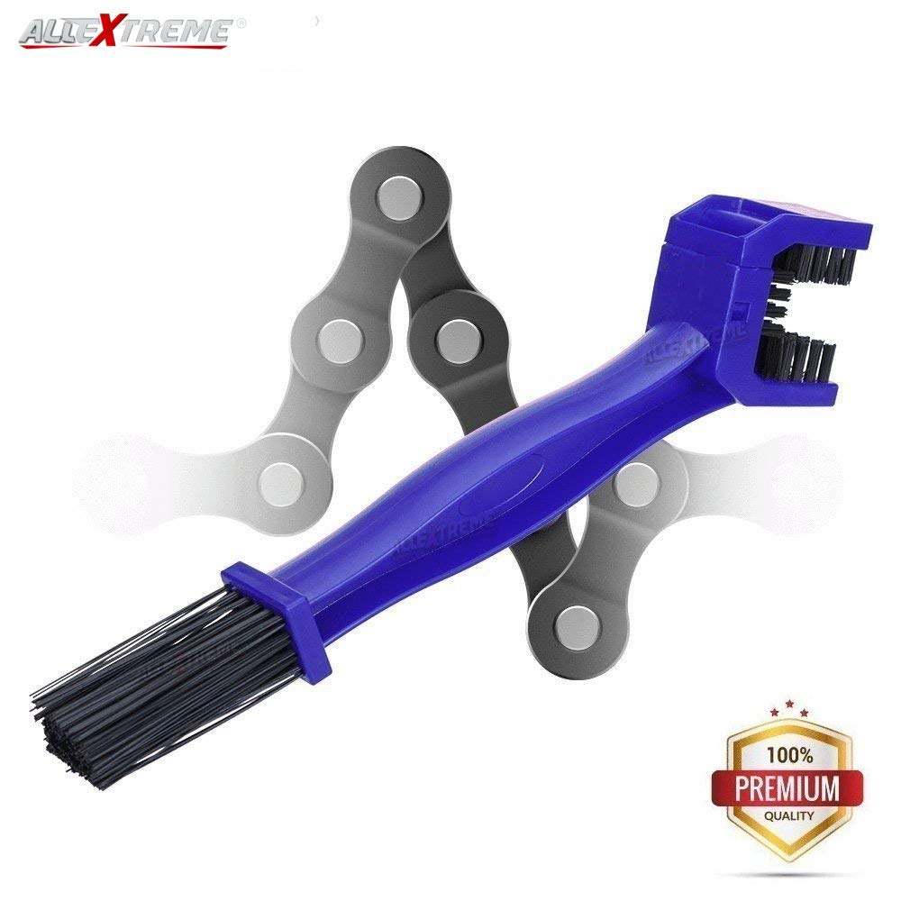 AllExtreme ‎CYL-06-T Multi-Purpose Bike Chain Cleaner Brush with Soft & Long Bristles Ideal for Quick Cleaning of Cycles, Motorcycles (Blue) image 3