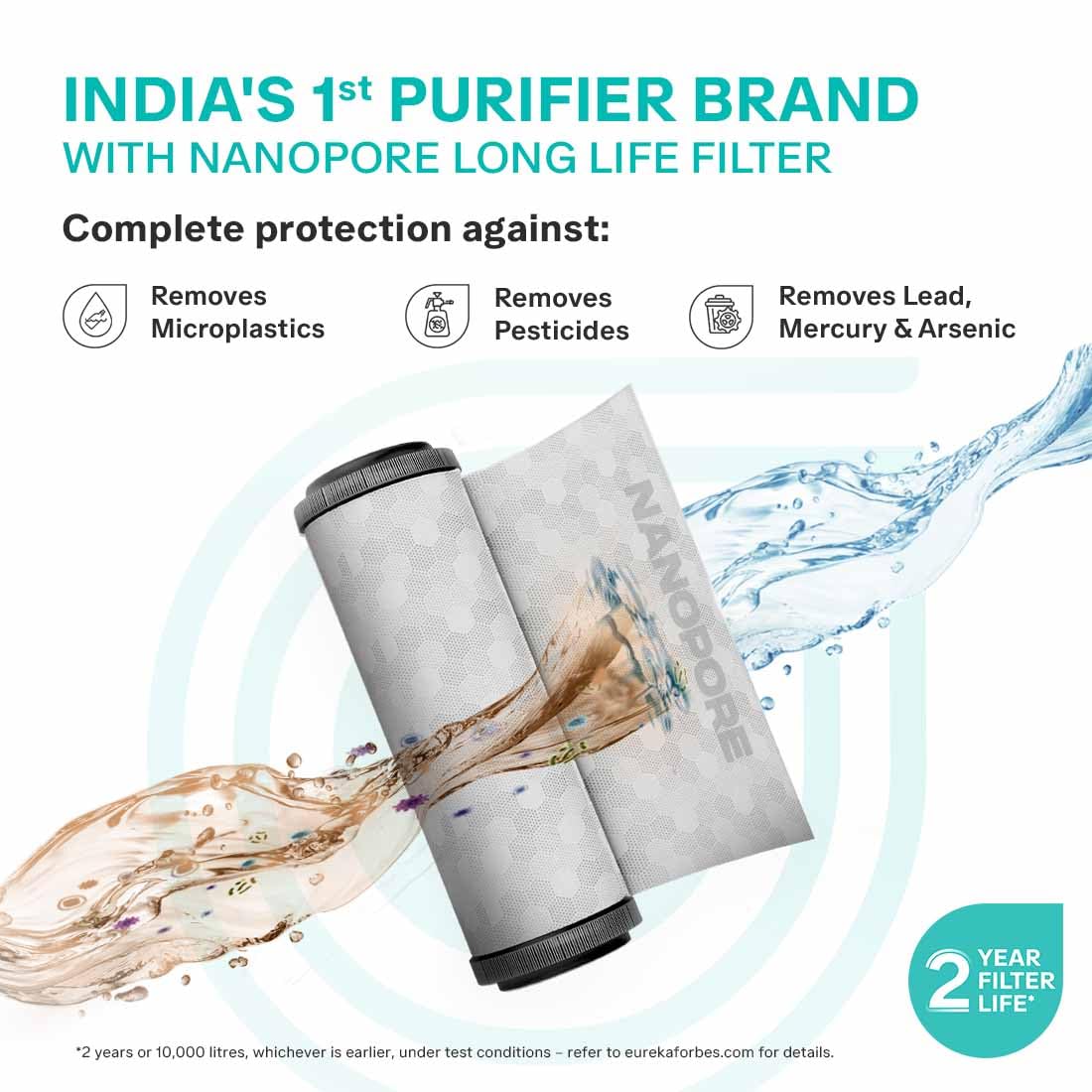 Aquaguard Delight Aquasaver RO+UV+UF | 2-year filter life | With Mega Sediment filter | 2 Free cleaning service | 60% Higher Water Recovery | 9-Stage Purification | India’s No.1 Purifier* image 2