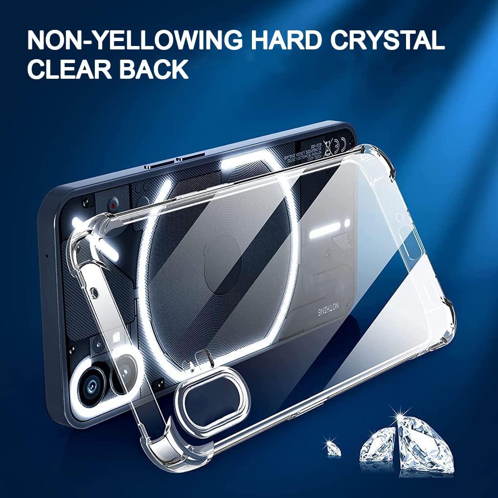 TheGiftKart Crystal Clear Back Cover Case for Nothing Phone 1 | 360 Degree Protection | Shock Proof Design | Transparent Back Cover Case (PC & TPU, Transparent Bumper) image 4