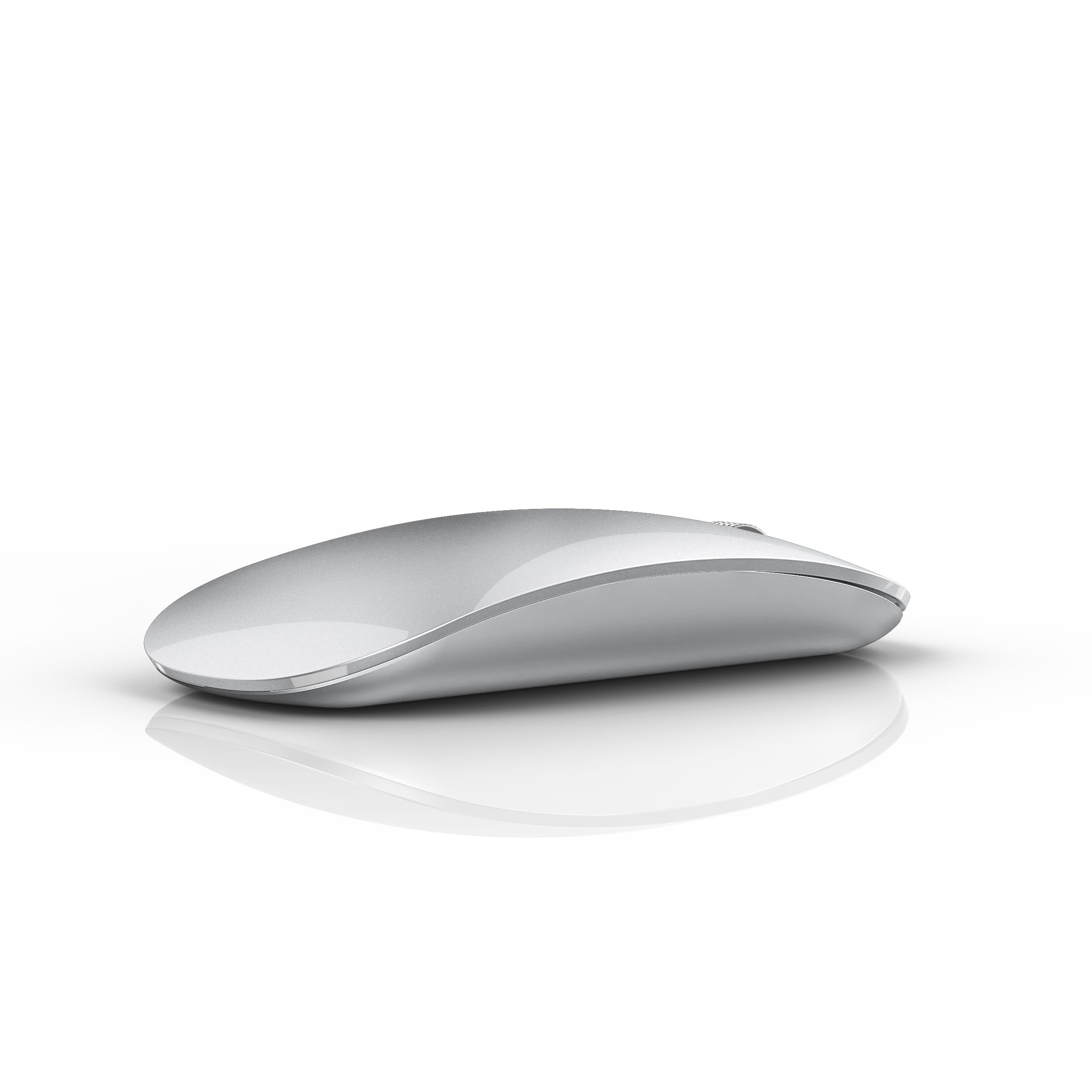 Offbeat - Atom Dual Bluetooth 5.1+5.1 & 2.4Ghz Wireless, Type-C Rechargeable Silent Click Mouse, Triple Device connectivity Windows, Mac, iOS, Android (Silver) image 5