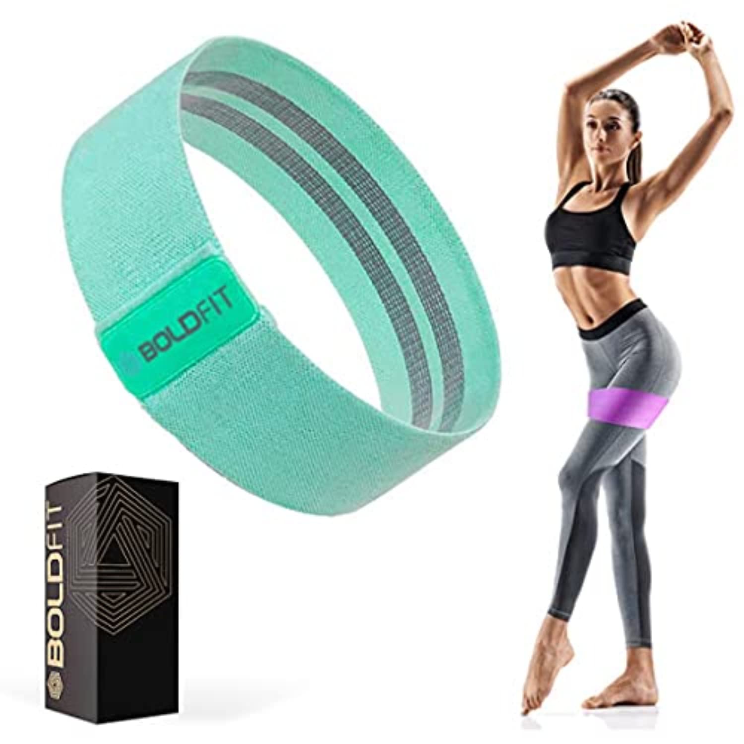 Boldfit Fabric Resistance Band - Loop Hip Band for Women & Men for Hip, Legs, Stretching, Toning Workout. Mini Loop Booty Bands for Glutes, Squats Exercise Usable in-Home & Gym