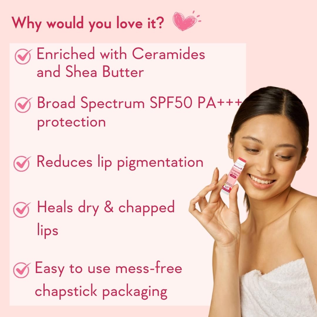 WishCare Tinted Lip Balm SPF 50 PA+++ | Brightening Lip Balm for Dark Lips | Kojic Acid & Niacinamide | For Women | 5g image 4