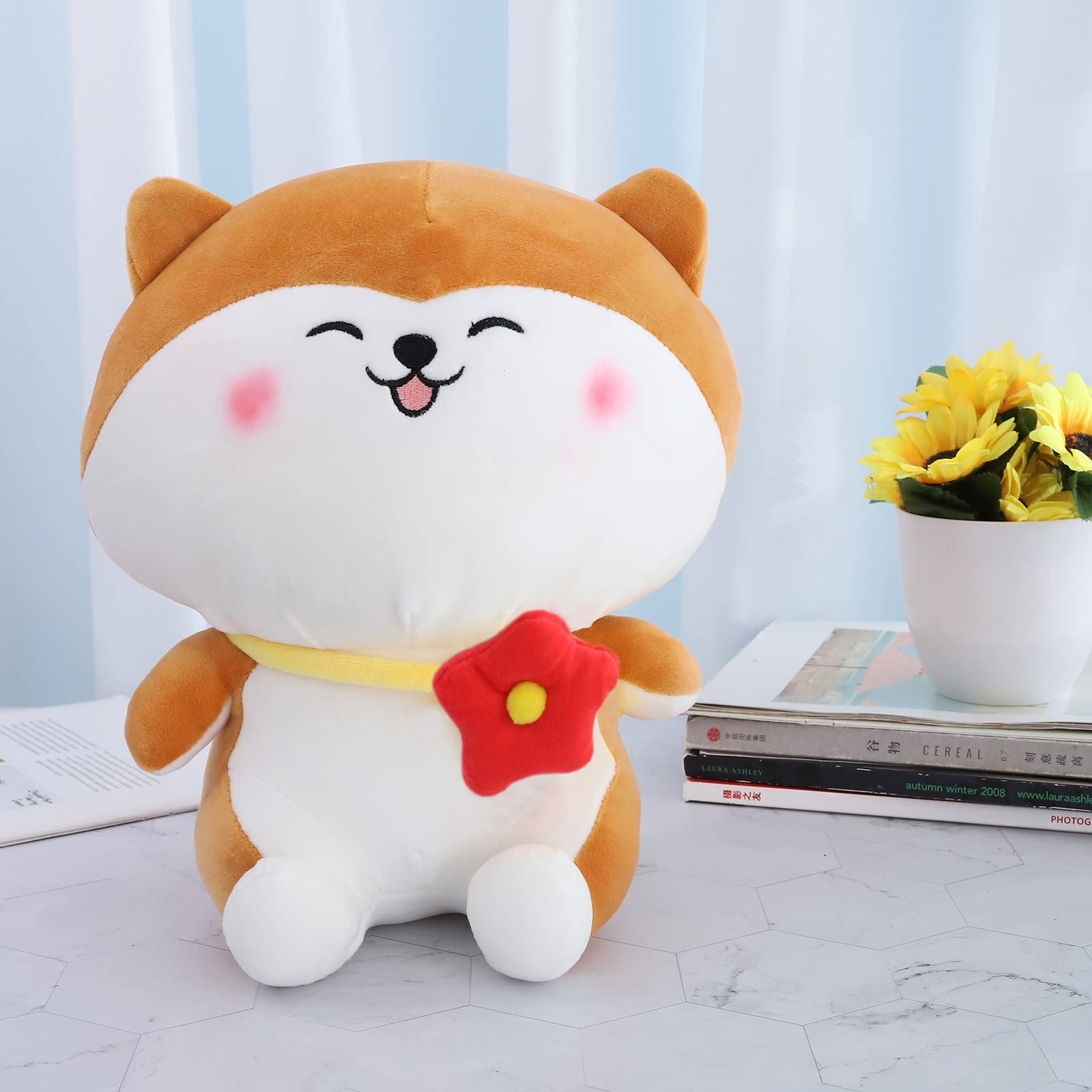 Babique Cat Flower Plush Soft Toy Cute Kids Animal Home Decor Boys/Girls (25 cm) image 2