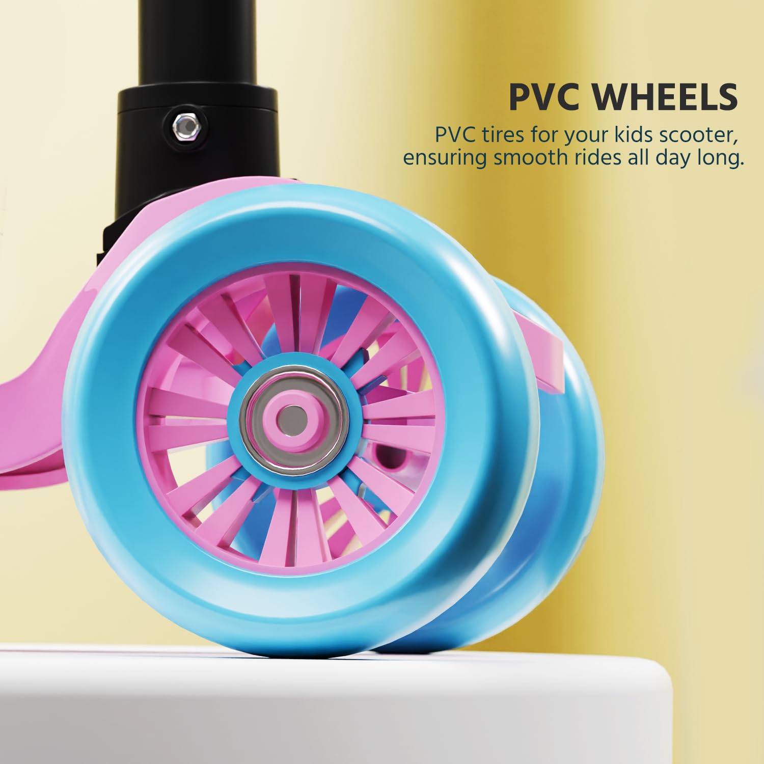 Lifelong LLKS03 Foldable Kick Skating Cycle| Skate Scooter for Kids(Max User Weight: 50Kg) Kids Scooter (Pink, Blue) image 2