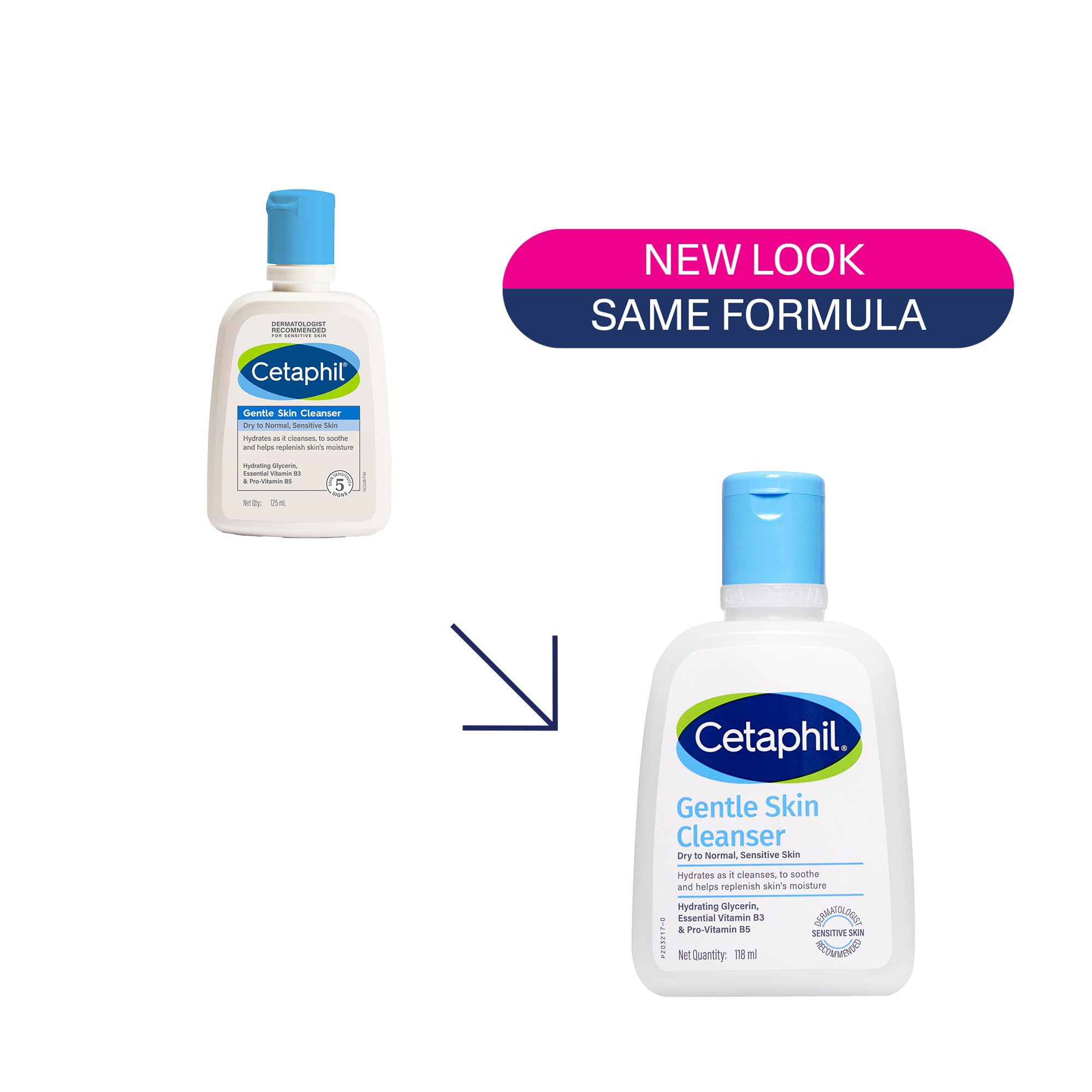 Cetaphil Gentle Skin Hydrating Face Wash 118ml, Paraben Free, Sulphate-Free Gentle Skin Hydrating Cleanser with Niacinamide, Vitamin B5 for Dry to Normal, Sensitive Skin image 2