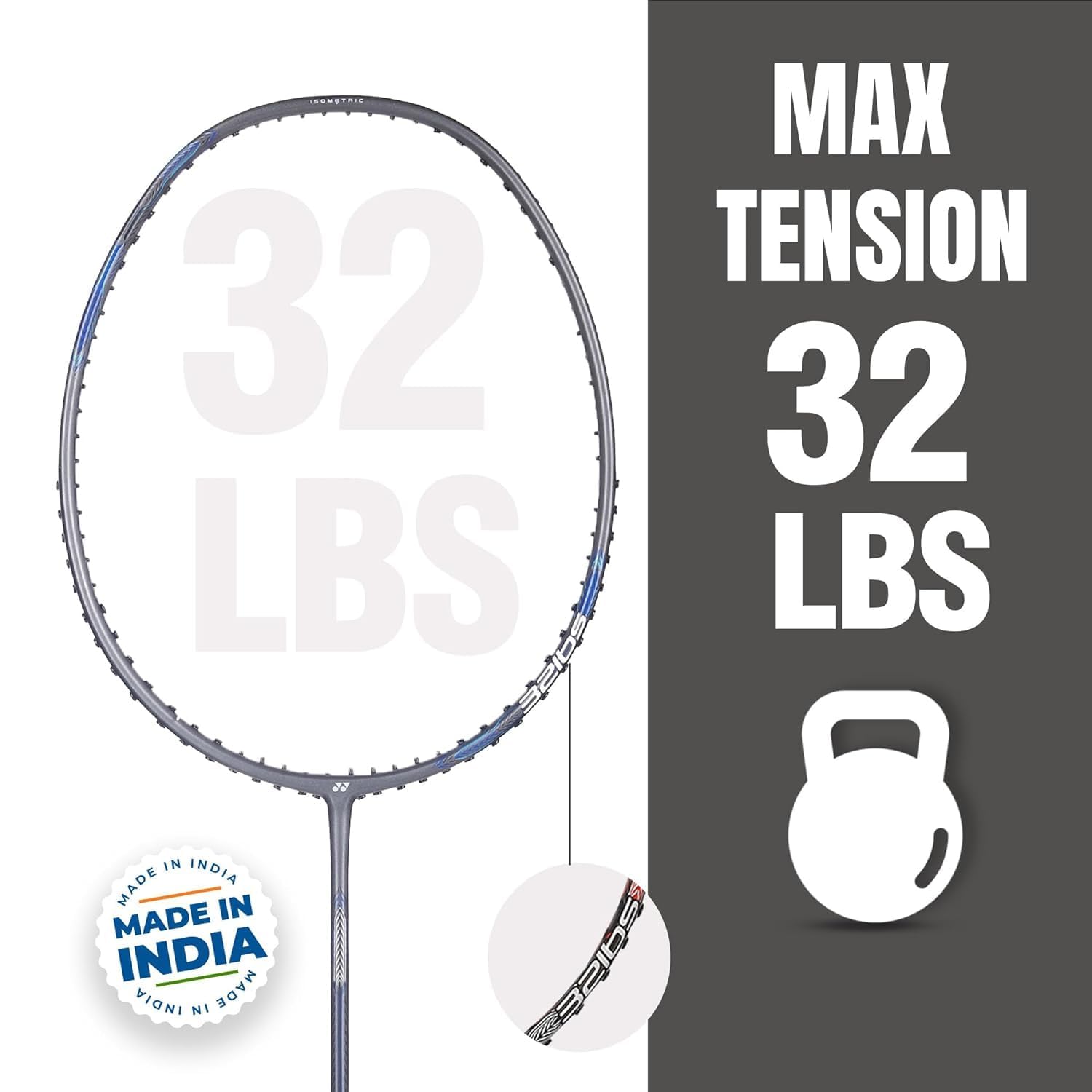 Yonex Badminton Racquet Astrox Attack 9 Gun Metal Grey G4 4U(80GMS-32LBS)(Made in India) image 5