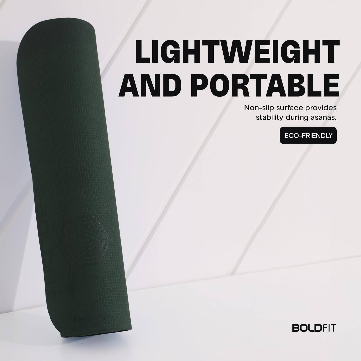 Boldfit Yoga Mats For Kids, Women and Men Exercise For Home, Gym Mat Anti Slip, 6Mm - Eva, Green image 3