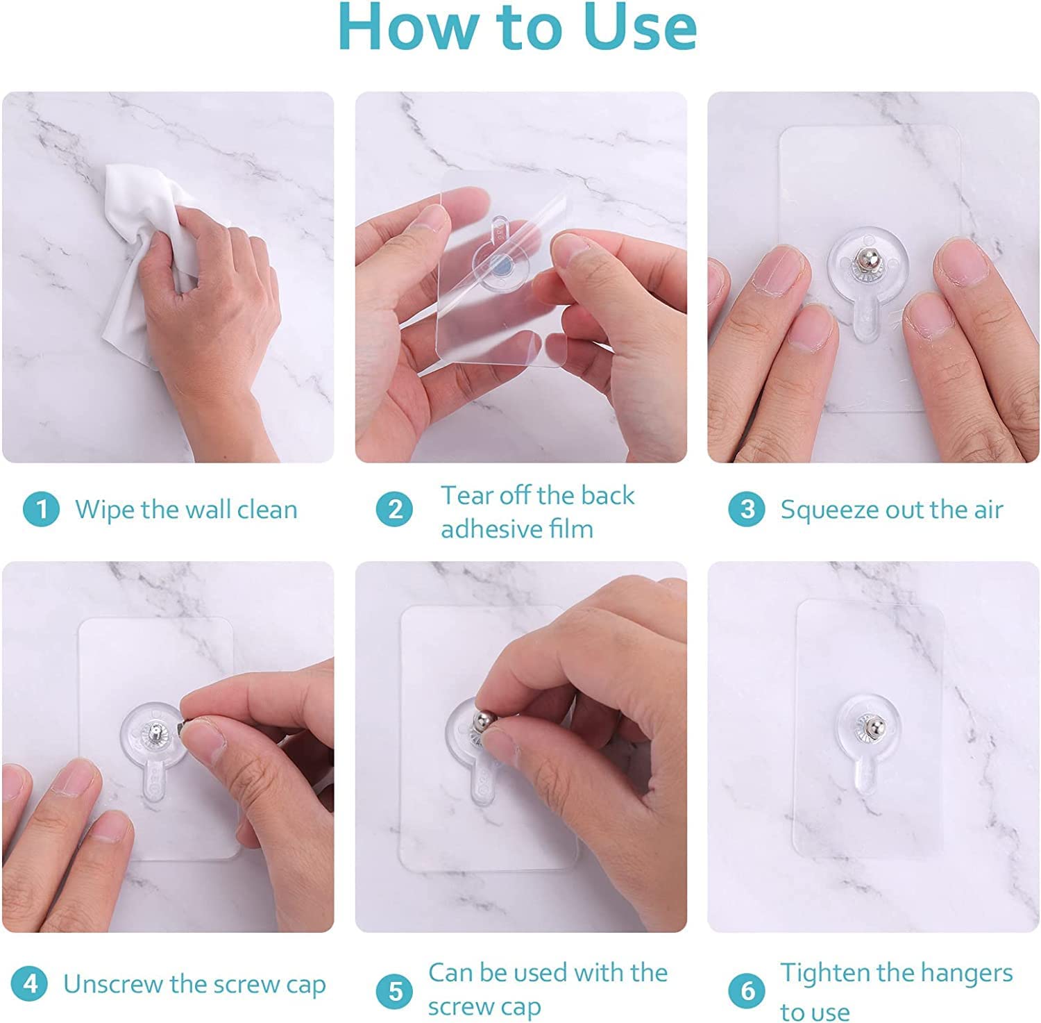 JIALTO Wall Hooks for Hanging Strong, Adhesive Hooks for Wall Heavy Duty, Wall hangings, Kitchen Accessories Items, Sticky Photo Frame Hangers (Pack of 20, Nail Hook) image 2