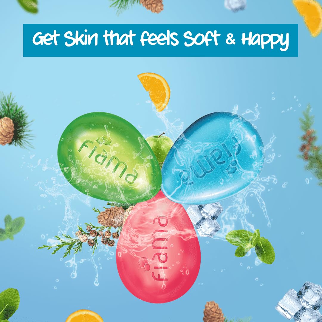 Fiama Gel Bathing Bar Fresh Celebration pack, with 3 Unique Gel Bars, with Skin Conditioners for Moisturized Skin, 375g (125g - Pack of 3), Soap for Women & Men, For All Skin Types image 5