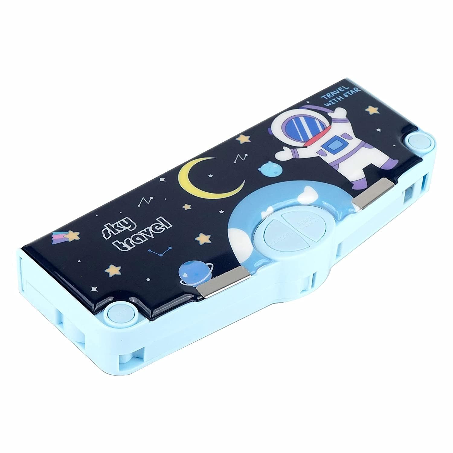 Multi Functional Pencil Box for Kids, Space Pencil Box for Boy, Kids Pencil Box for Boy & Girls, Magnetic Pencil Box for Boys, Space Theme Return Gifts for Kids