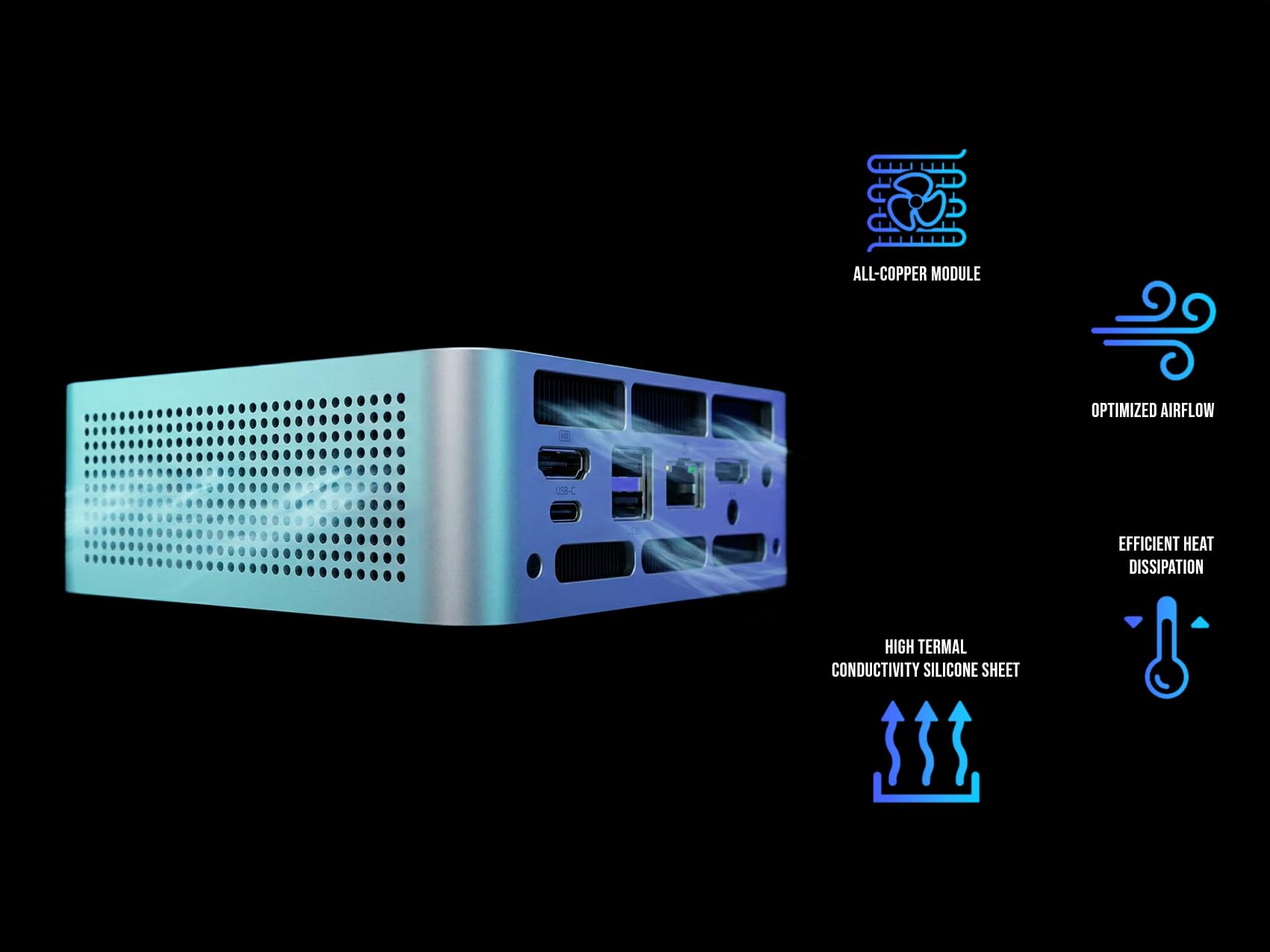 SKULLSAINTS Mist Mini PC Powered by AMD Ryzen 3 4300U, Triple Display Support, WiFi 6, Bluetooth 5.3 (Ryzen 4300U, 128, GB, Windows 11 Pro, 8, GB) image 2