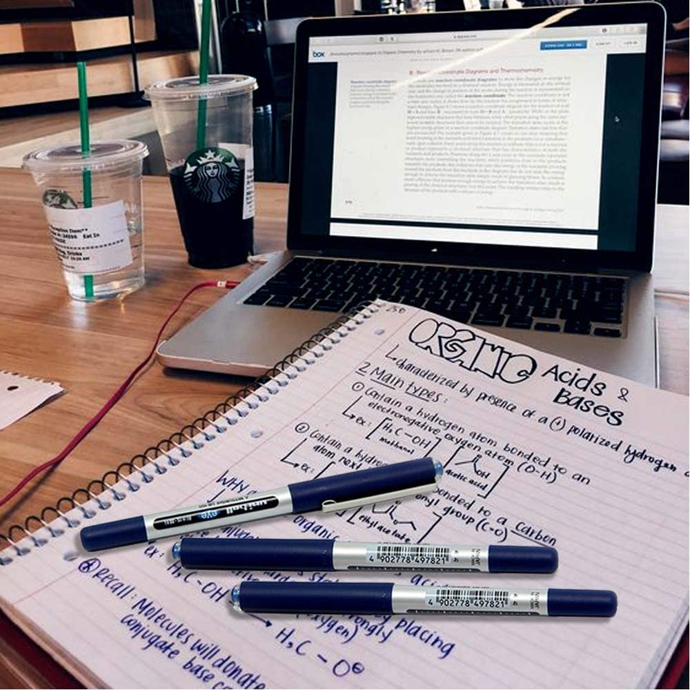 uni-ball Eye UB150 0.5mm Roller Ball Pen | Blue Ink, Pack of 3 image 2