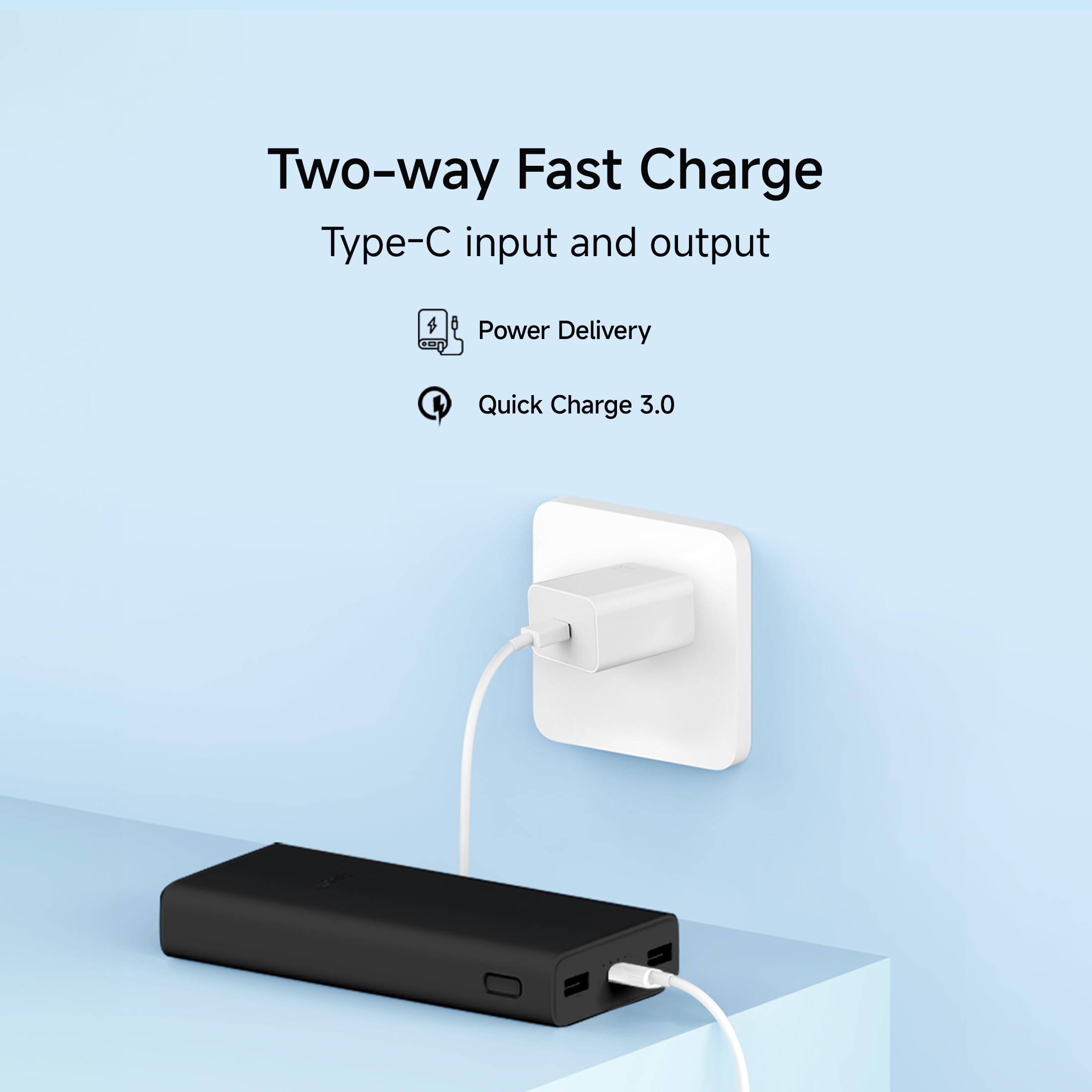Xiaomi Power Bank 4i 20000mAh 33W Super Fast Charging PD |Smart 12 Layer Protection|Type C Input & Output|Triple Output Ports|Supports Android,Apple, Tablets, Earbuds,Watch(MI Powerbank),Black image 5