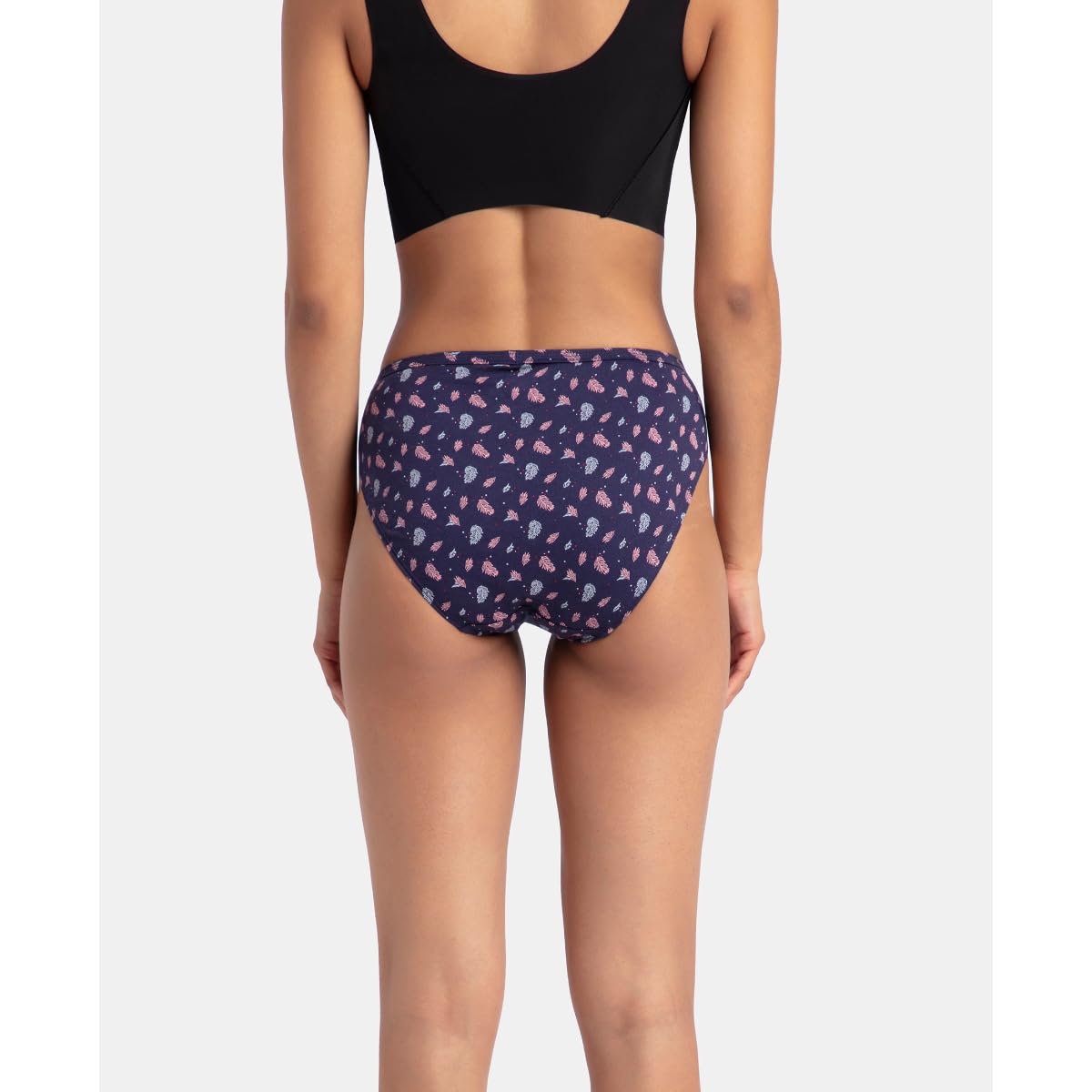 Jockey 1410 Women's Medium Coverage Super Combed Cotton Mid Waist Bikini with Concealed Waistband (Pack of 3_Colors & Prints May Vary) image 3