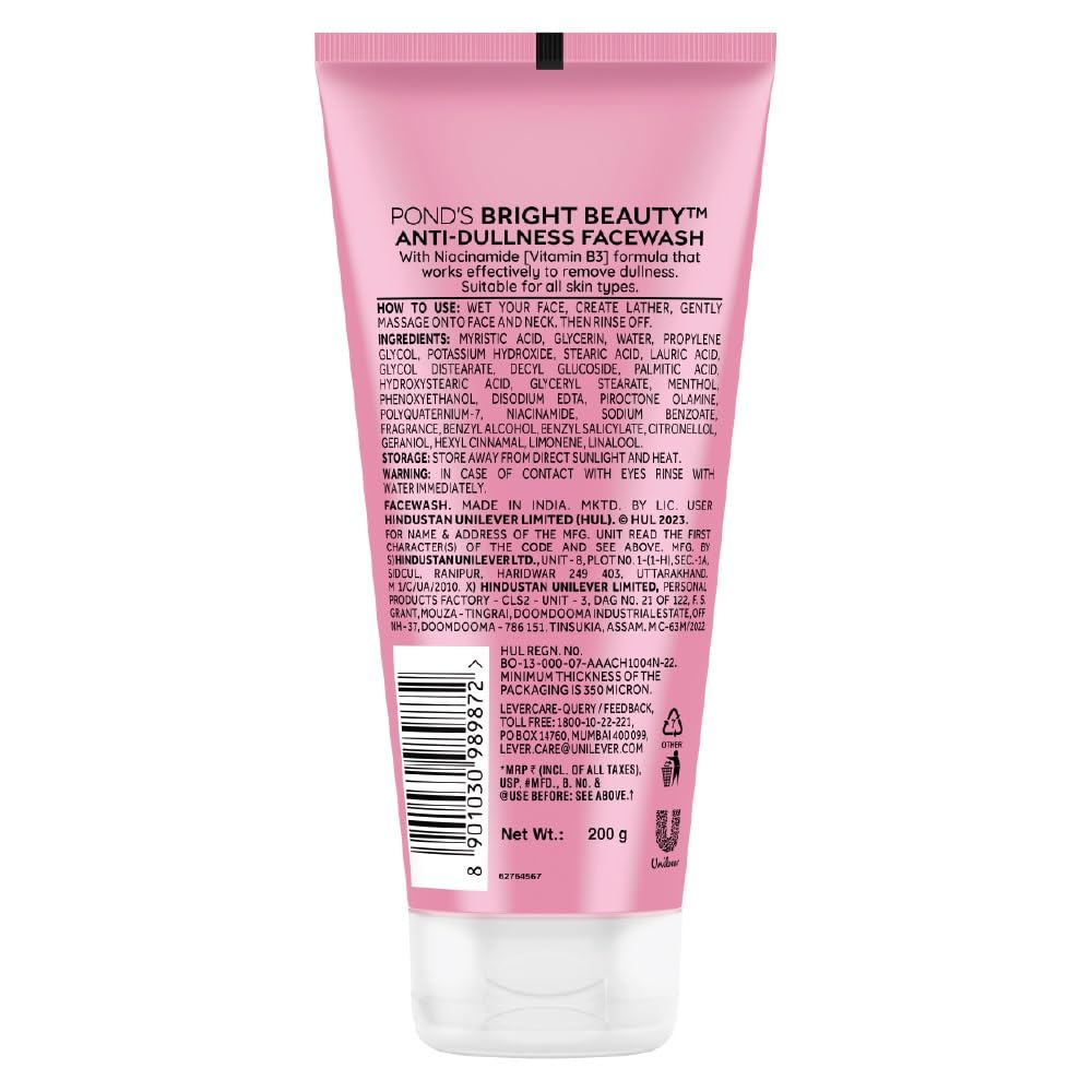 POND'S Bright Beauty Spot Less Fairness Face Wash|| Removes Dead Skin And Dark Spots|| 200 g image 3