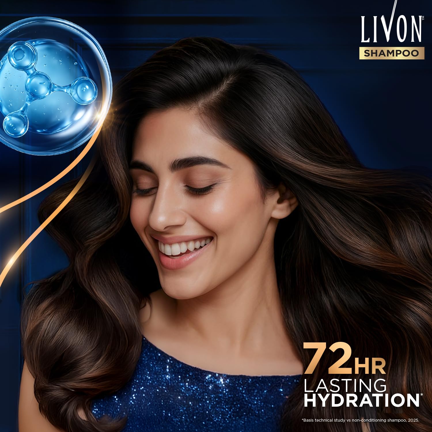 Livon Hyaluron Shampoo for Women & Men | Hydrates Dry & Dull Hair | 2x Soft & Shiny Hair | No Parabens | 340ml image 2