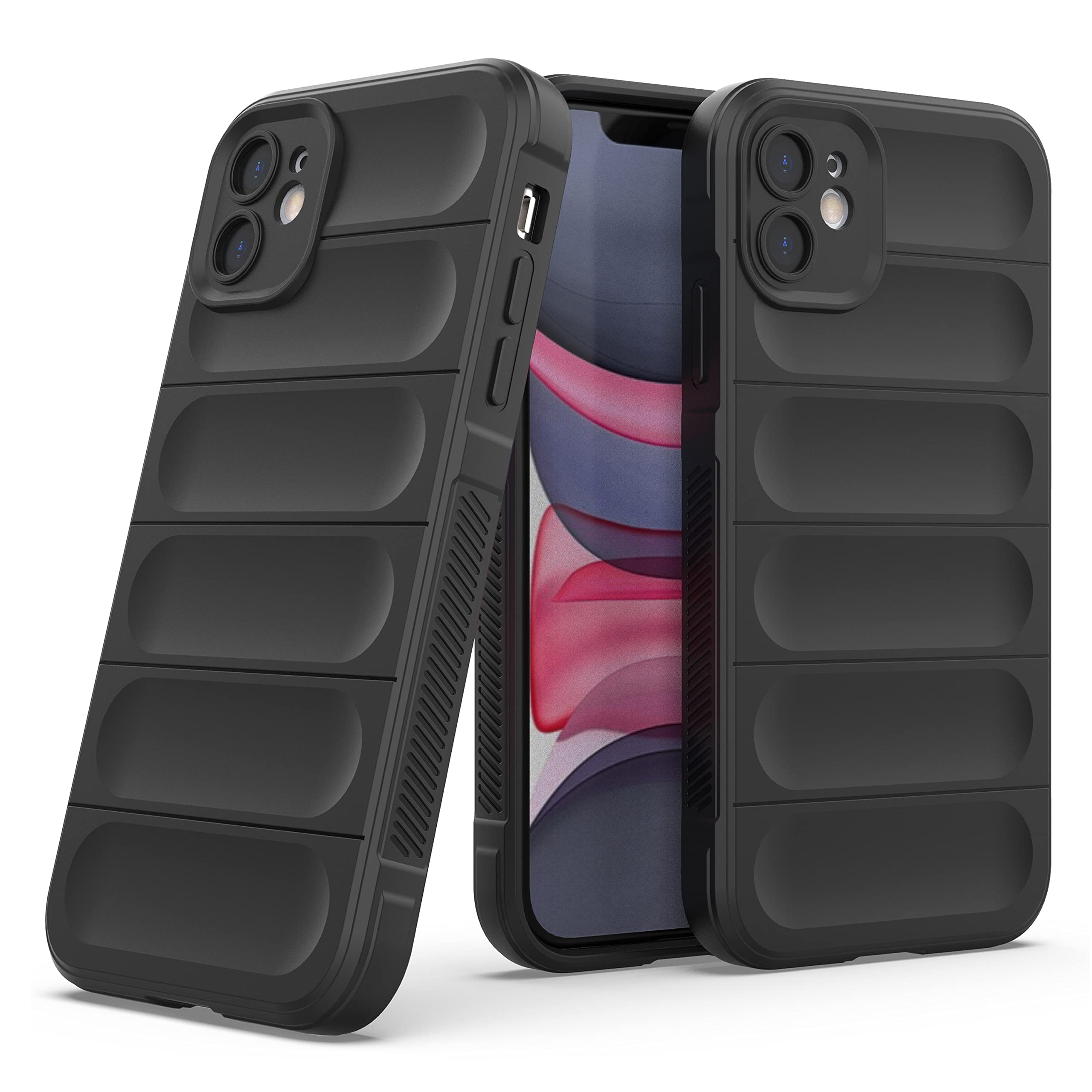 Zapcase Back Case Cover for iPhone 11 | Compatible for iPhone 11 Back Cover | Liquid Silicon Magic Case with Camera Protection | Black