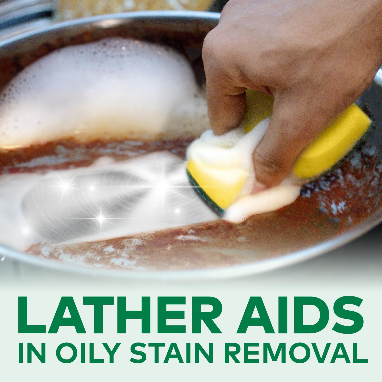 Scotch Brite Scrub Sponge -Pack of 6 for everyday utensil cleaning (Kitchen Scrubber with Sponge) image 3