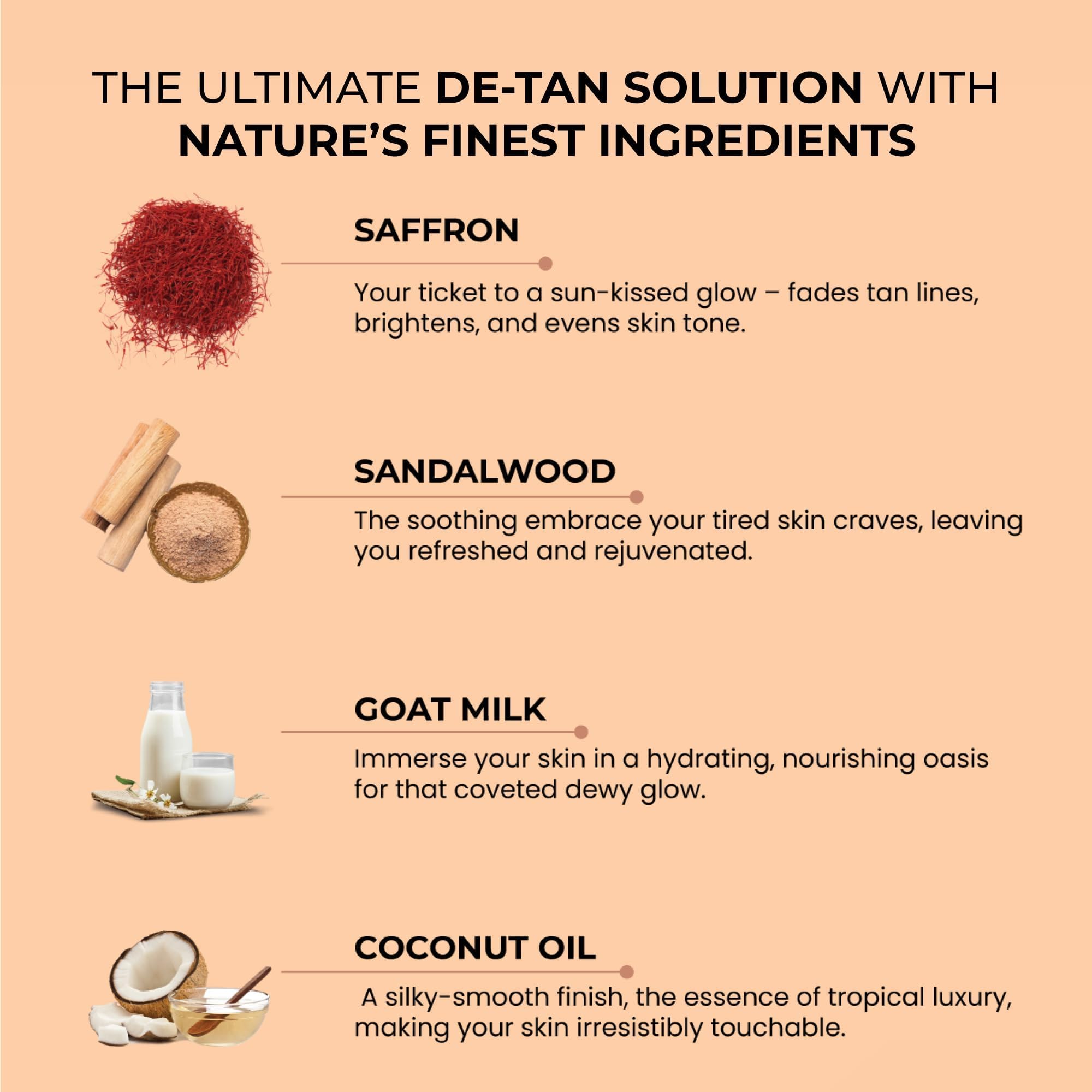 Ghar Soaps Sandalwood & Saffron Magic Soaps For Bath (300 Gms Pack Of 3) | Paraben Free | Chandan & Kesar Bath Soap | Handmade Soaps For Glowing | Skin Brightening Soap For Men & Women image 2