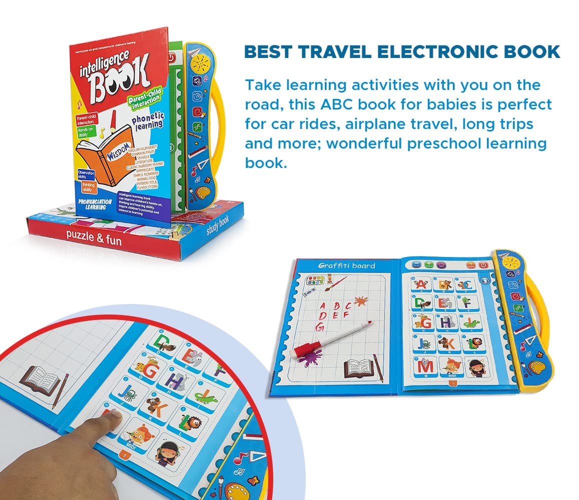 Toy Imagine™ Interactive Sound Book for Kids (Ages 2–7) – Learn Alphabets, Numbers, Shapes & Phonics | Educational Talking Book with Music & Touch Features | Multicolor Learning Toy for Toddlers image 4