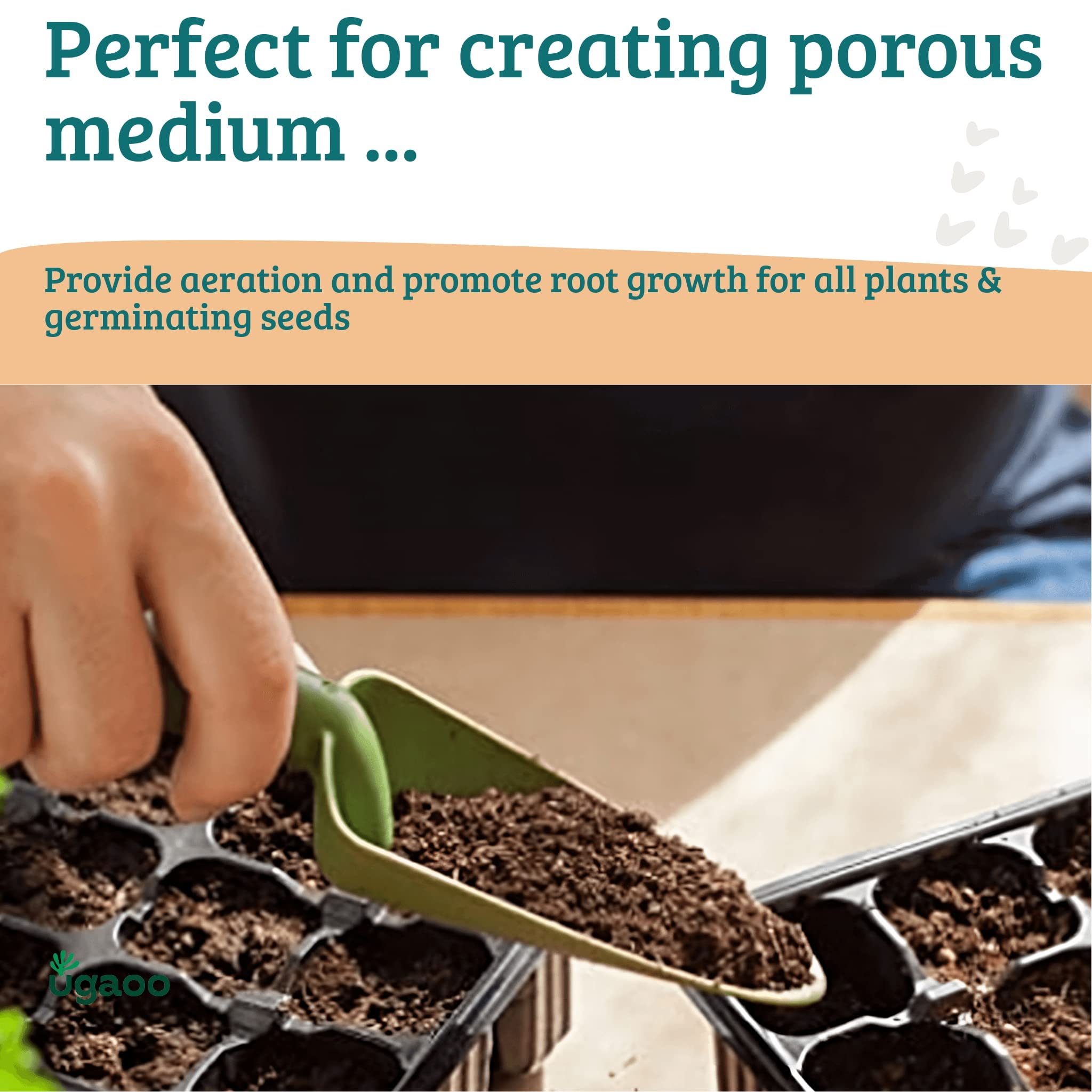 UGAOO Cocopeat Block 5 Kg for Home Garden Plants | Compressed & Sterilized Coconut Fiber Growing Medium for Seed Germination, Potting Mix, Indoor & Outdoor Gardening & Soil Aeration image 3