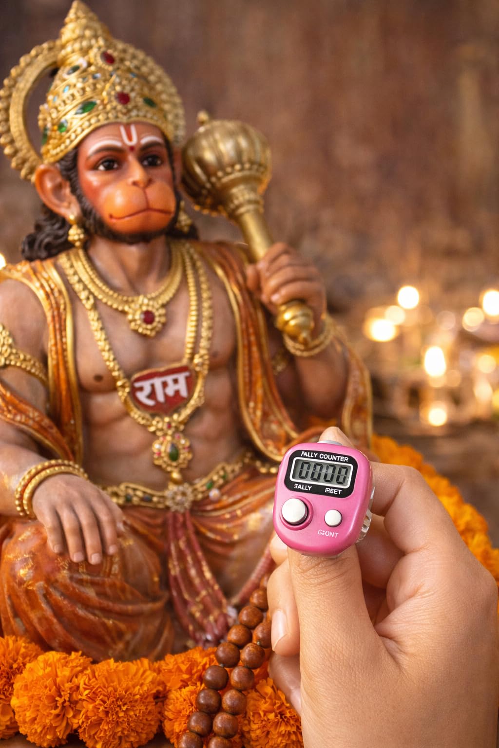 Mini Hand Tally Counter-Finger Ring Digital Electronic Head Count, Japa Counter Counting Machine for Mantra Jap and Cricket Umpire, and Various Counting Purpose Small Multicolor (1) image 3