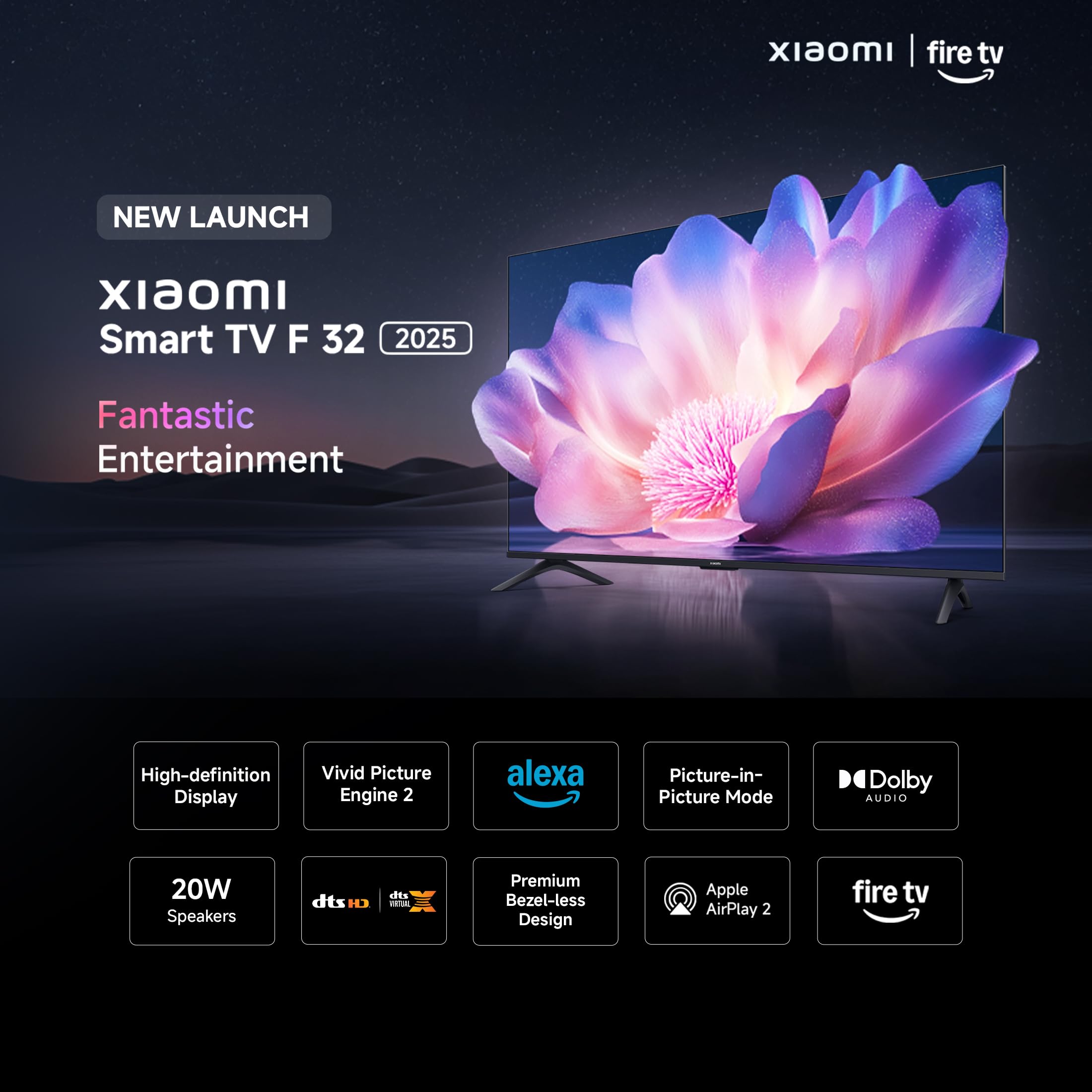 Xiaomi 80 cm (32 inch) Smartchoice F Series HD Ready Smart LED Fire TV L32MB-FIN image 2