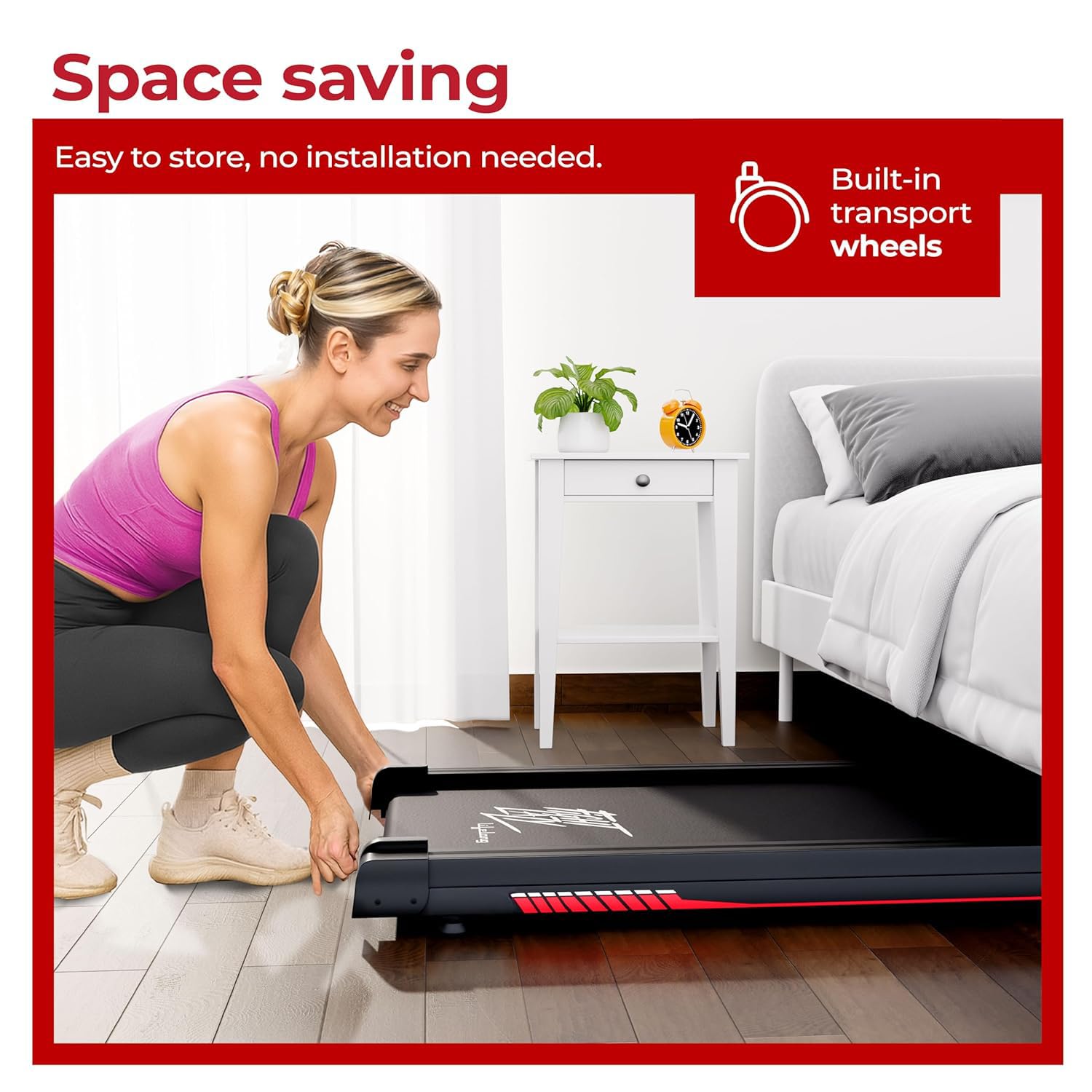 Lifelong Walking Pad Treadmill | 3 HP Brushless Motor | 2-Level Manual Incline | LED Display | Foldable Design | Remote Control | 110 Kg Capacity | 8 Km/h Speed | Home Fitness Walking Machine LLTM183 image 5