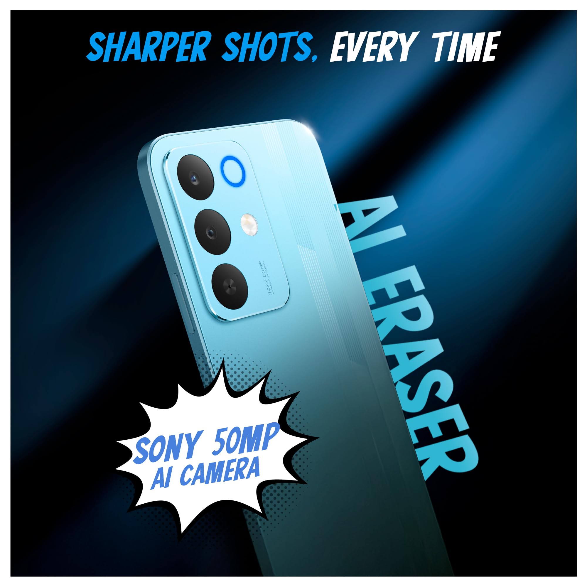 realme NARZO 90x 5G (Aqua Blue 2026, 6GB+128GB) | 7000mAh + 60W Biggest Battery & Fastest Charging in the Segment* | 144Hz Bright Display | Sony 50MP AI Rear Camera | 400% Ultra Boom Speaker image 4