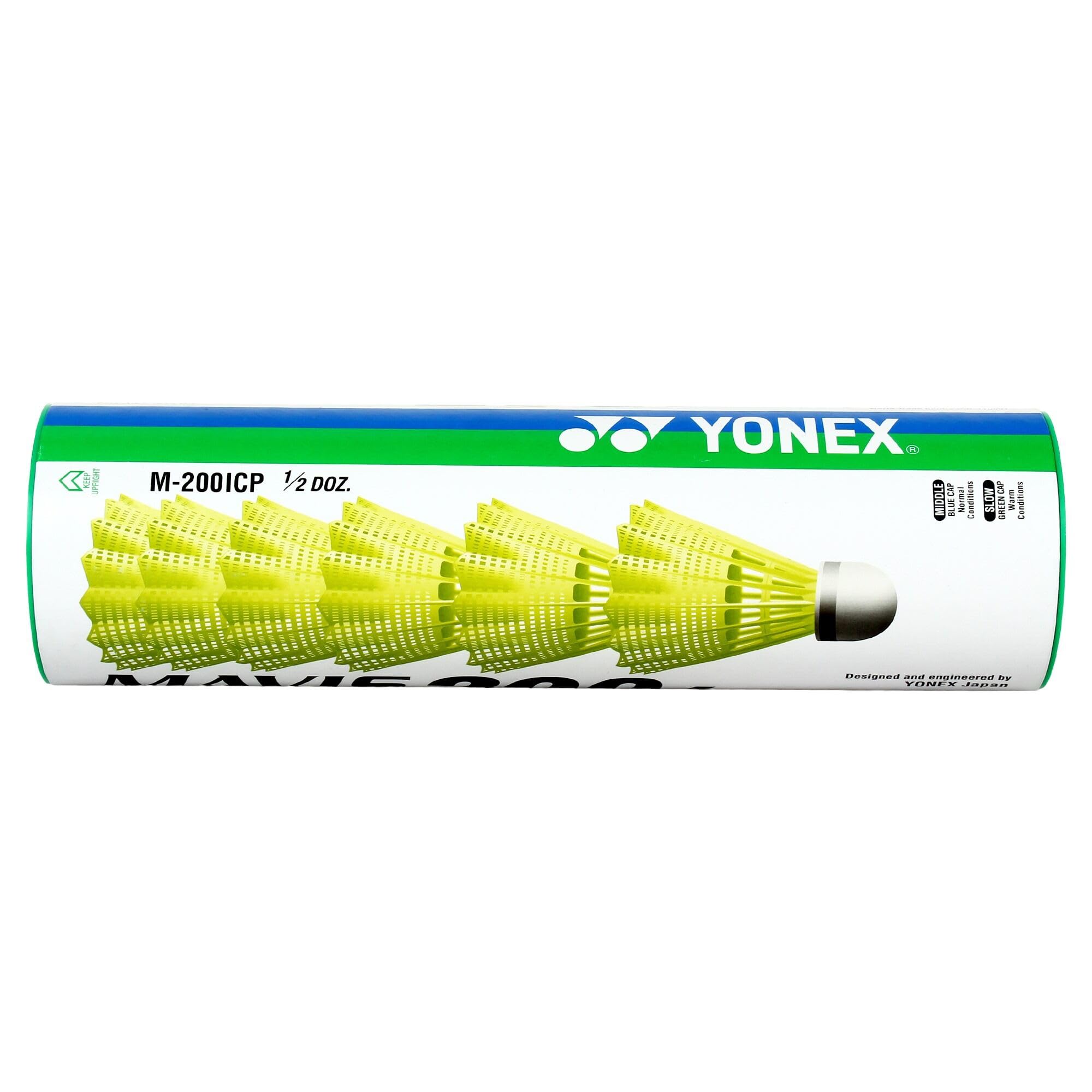 Yonex Mavis 200i Nylon Shuttle Cock, Pack of 6 (Yellow) image 2