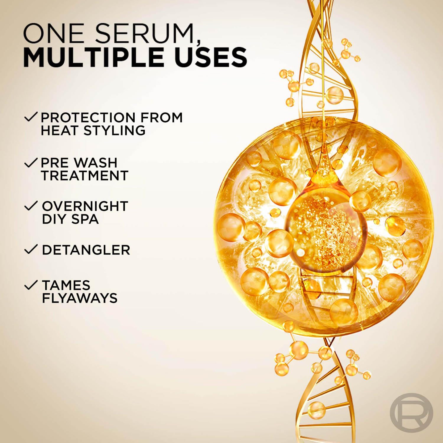 L'Oreal Paris Extraordinary Oil Hair Serum Powered by Floral Oils for All Hair Types, Volume- 100 ml, Makes hair frizz-free, stronger, shiny and provides UV and Heat Protection, Lightweight Formula image 4