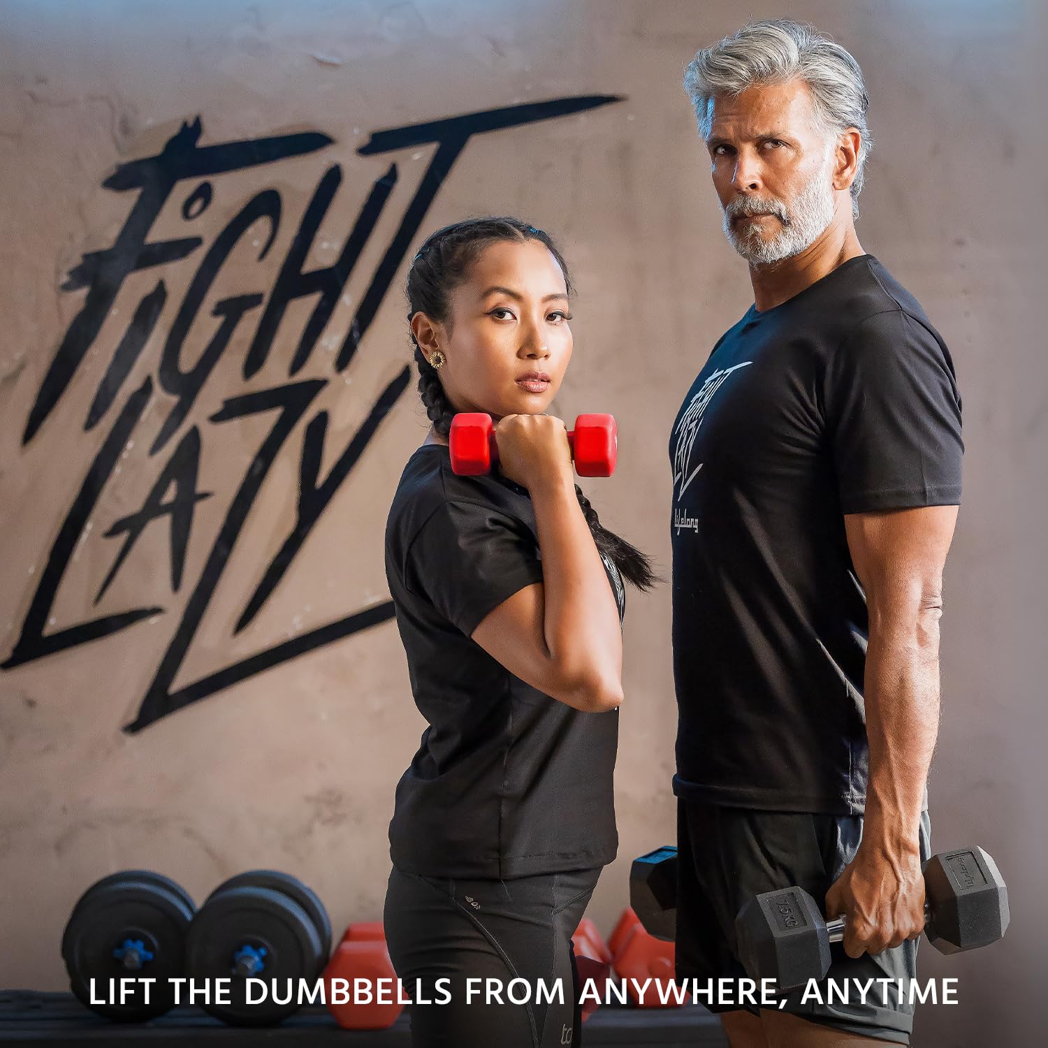 Lifelong Neoprene Dumbbells Set of 2 (1kg x 2) Fixed Weight Set for Home Gym, Fitness, Gym Exercise, Home Workout Weights for Men & Women, Red image 5