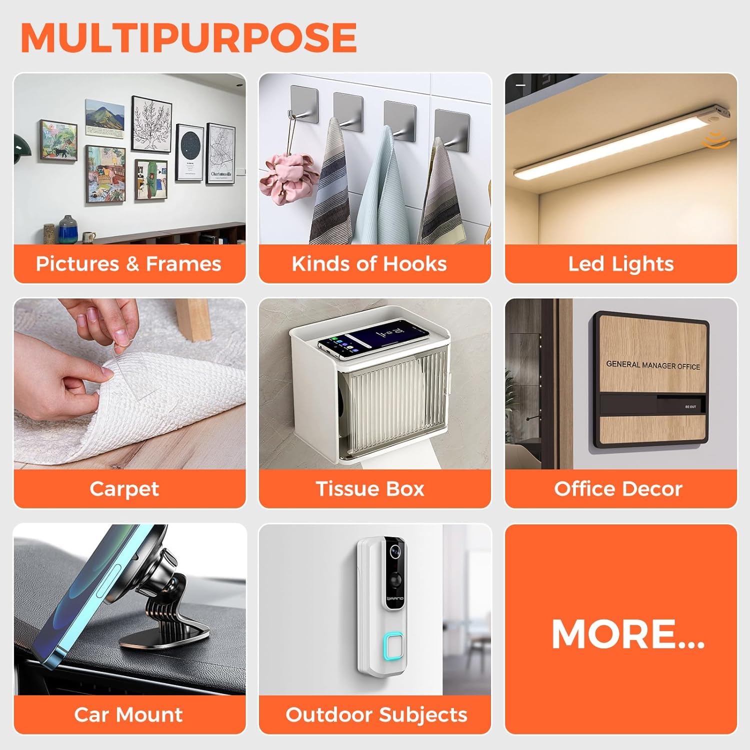 Multipurpose Double Sided Tape Heavy Duty - Adhesive Silicone Tape, Heat Resistant, Multi-Functional, Removable, Washable, Reusable Anti-Slip Gel Nano Grip Tape- 3 Meter image 4