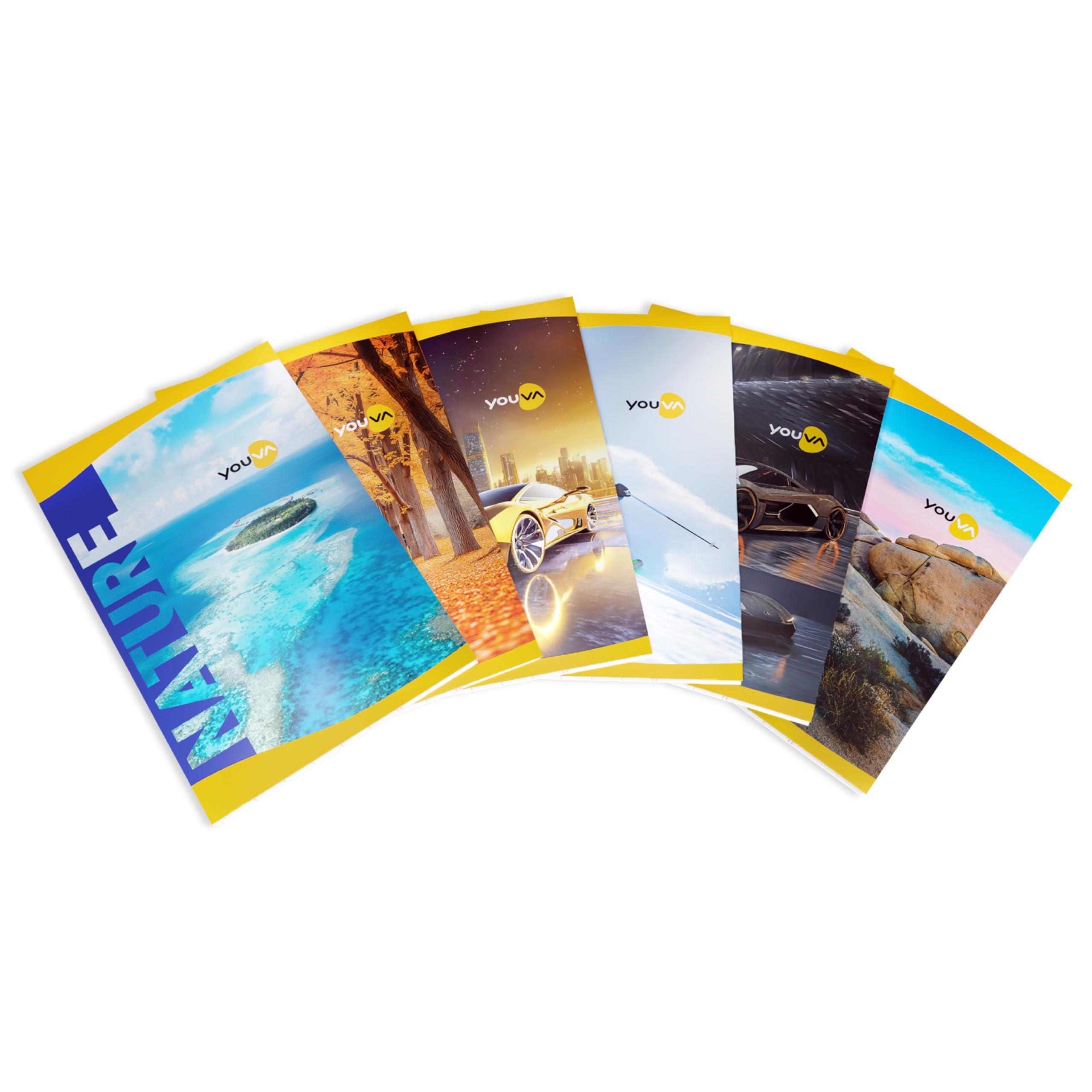 YOUVA Navneet Soft Bound Long Book/Soft cover Notebook for Students | Single Line | 172 Pages | Pack of 6 | Regular Size 17 cm x 27 cm image 2