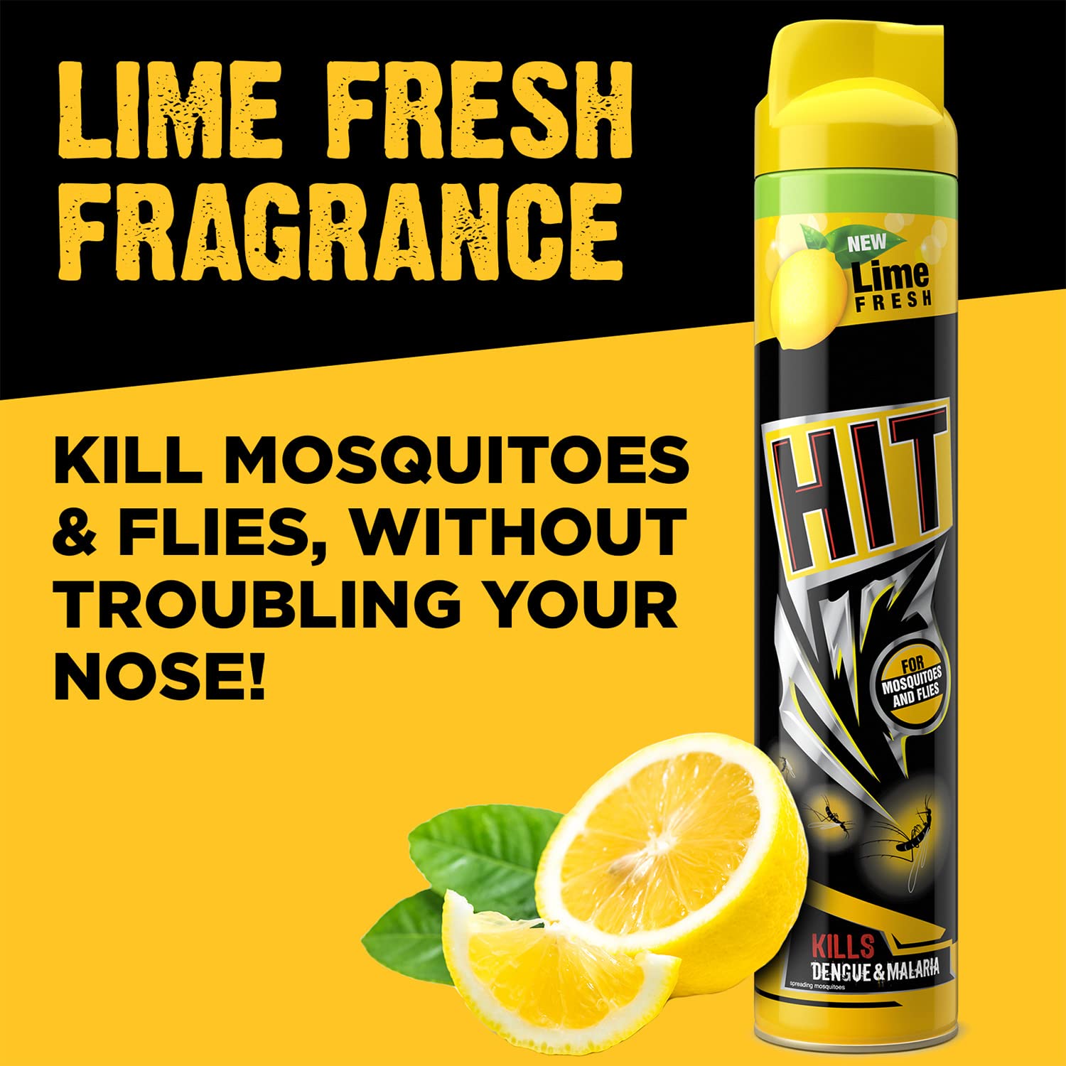 HIT Flying Insect Killer - Mosquito & Fly Killer Spray | Lime Fragrance | Instant Kill | Protection from Dengue & Malaria, 400ml image 5