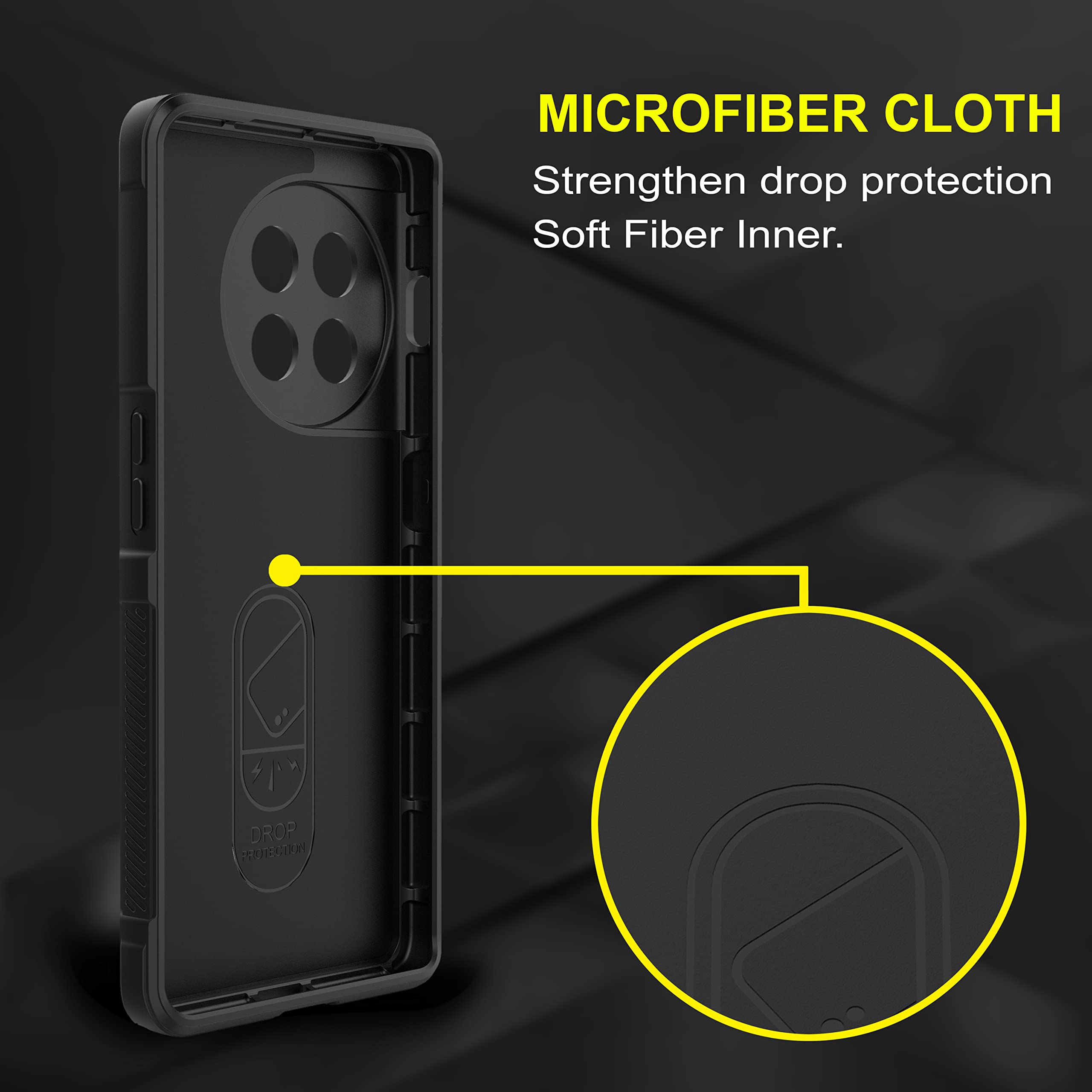 Zapcase Back Case Cover for Oneplus 11R 5G | Compatible for Oneplus 11R 5G Back Cover | Liquid Silicon Magic Case with Camera Protection | Black image 4