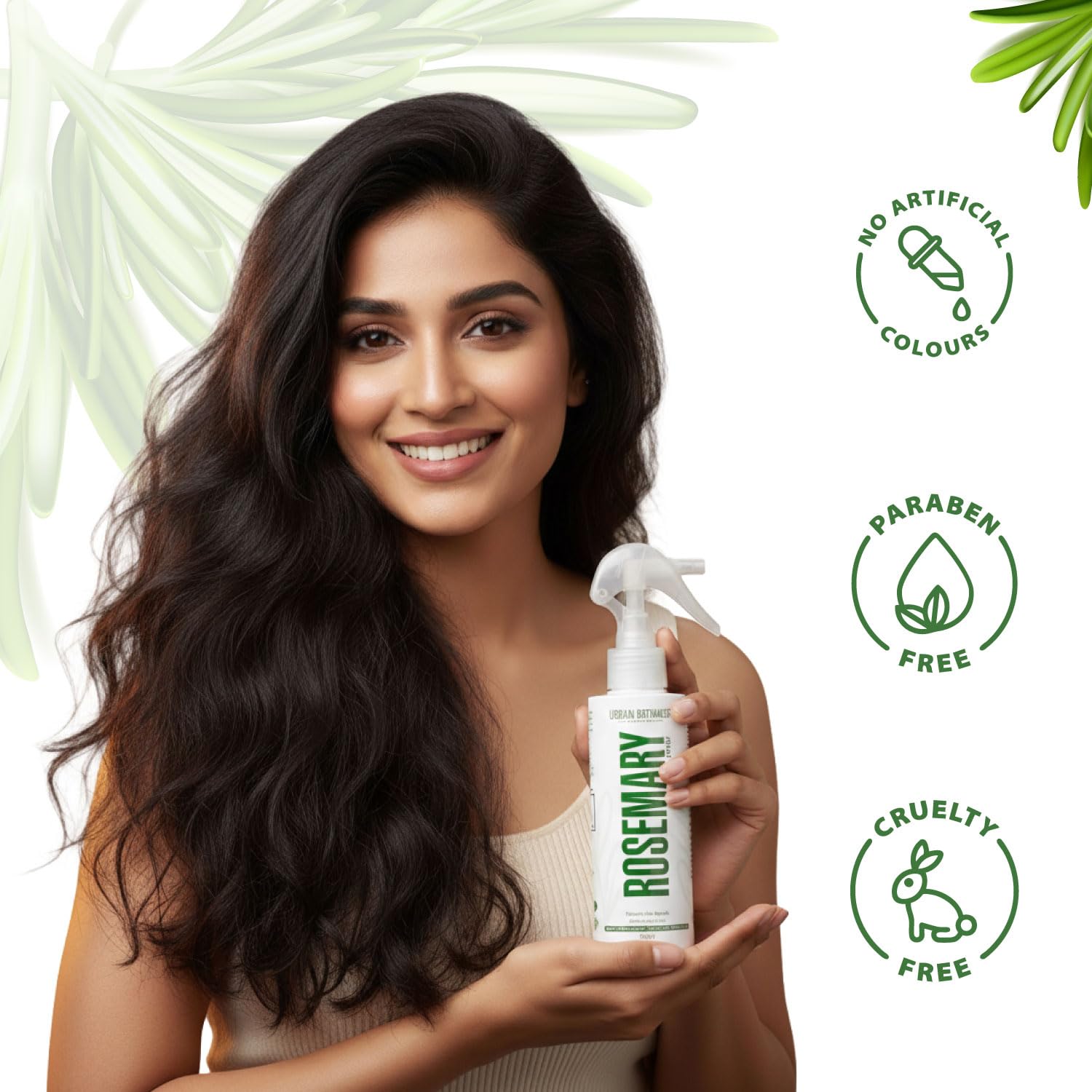 UrbanBotanics Rosemary Water Spray for Hair Growth | Rice Water Extract ,Redensyl & Anagain | Hair Regrowth | Instant Shine | Strengthens Hair Roots & Strand | Anti Hair Fall Cooling & Relaxing | All Hair Types, 100ml image 3